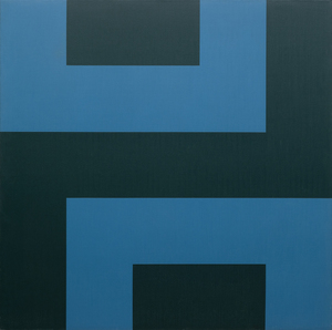 Karl Benjamin and his peers Lorser Feitelson, Frederick Hammersley, and John McLaughlin hold a distinctive place in the history of American abstract art. Known for their precise, geometric forms and clean edges emphasizing flatness, they are California's Hard-edge painters who emerged in the late 1950s. Unlike Ellsworth Kelly, for example, their work reflects a brightness, clarity, and palette that suggests California's natural and built environment rather than the more urban and industrial influences felt on the East Coast. Furthermore, compared to the competitive art scene on the East Coast, the California group was a relatively small and close-knit community of artists with a sense of collaboration and shared exploration that contributed to a cohesive movement with a distinct identity.