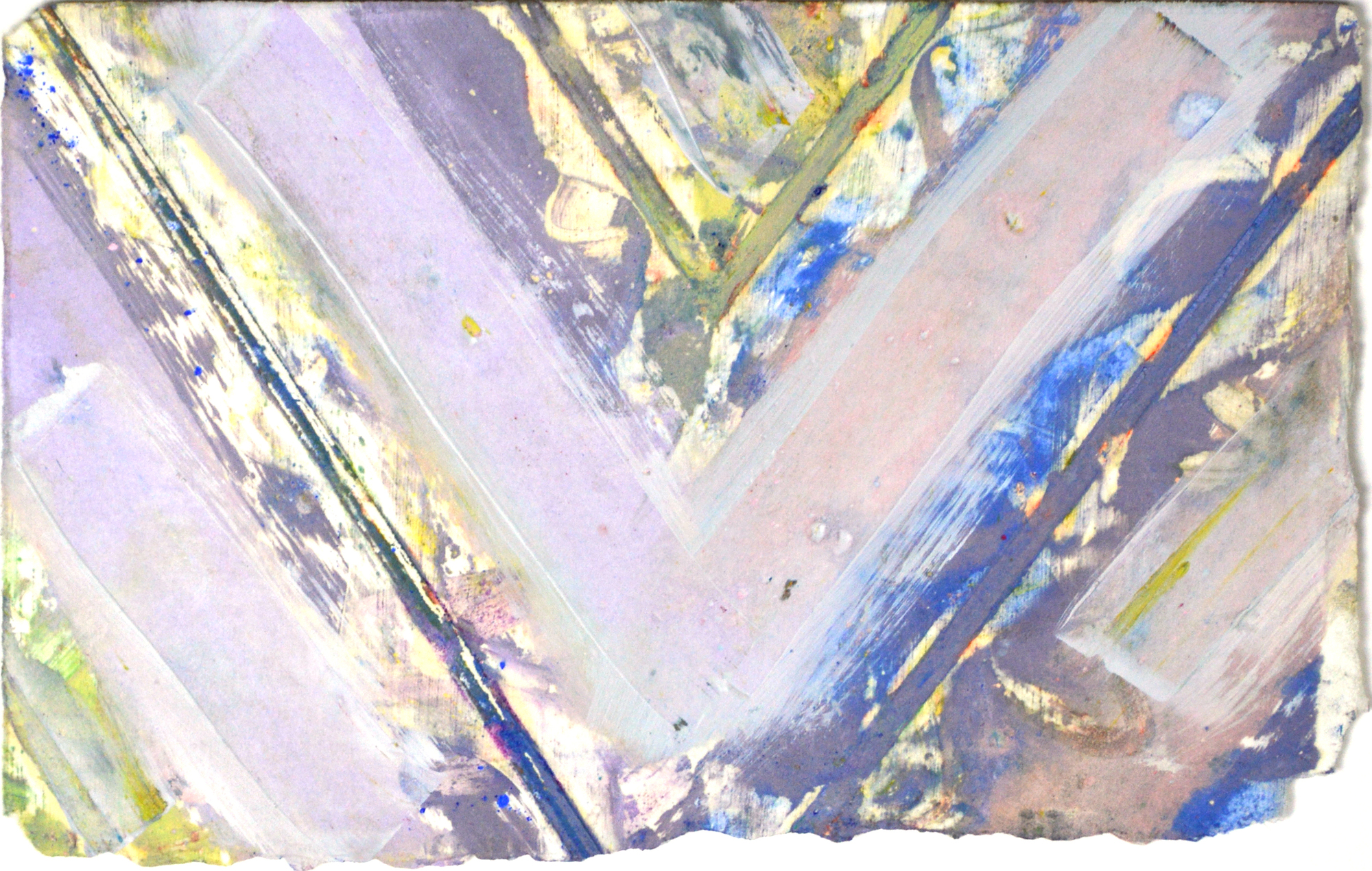 KENNETH NOLAND - Chevron KENNETH NOLAND - Chevron - monotype on Japanese handmade paper mounted on board - 8 1/4 x 12 3/4 in.