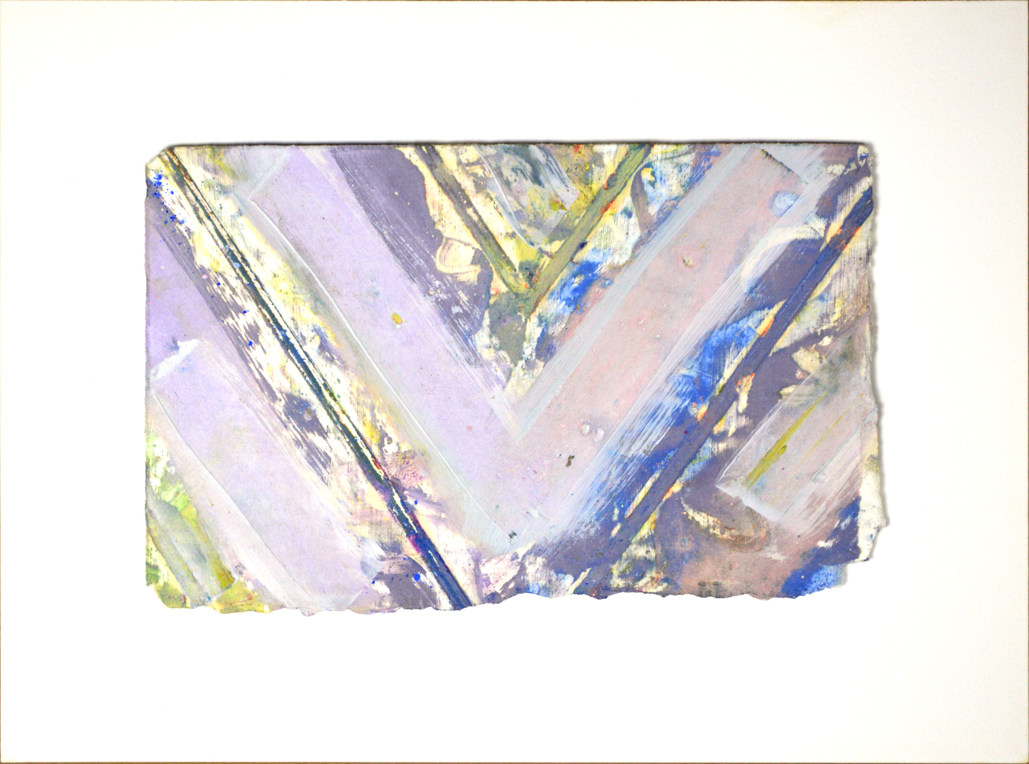 KENNETH NOLAND - Chevron KENNETH NOLAND - Chevron - monotype on Japanese handmade paper mounted on board - 8 1/4 x 12 3/4 in.