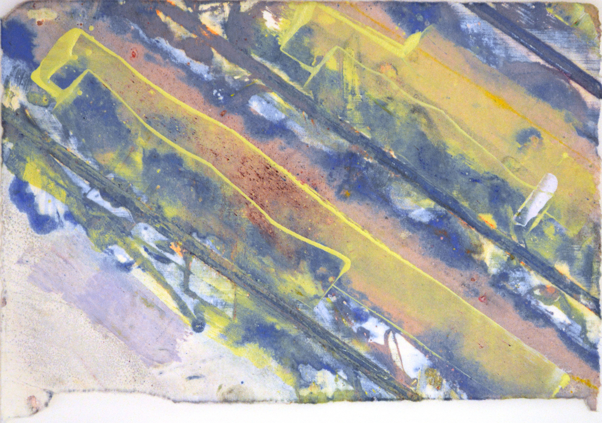 KENNETH NOLAND - Stripes KENNETH NOLAND - Stripes - monotype on Japanese handmade paper mounted on board - 8 1/2 x 12 1/2 in.