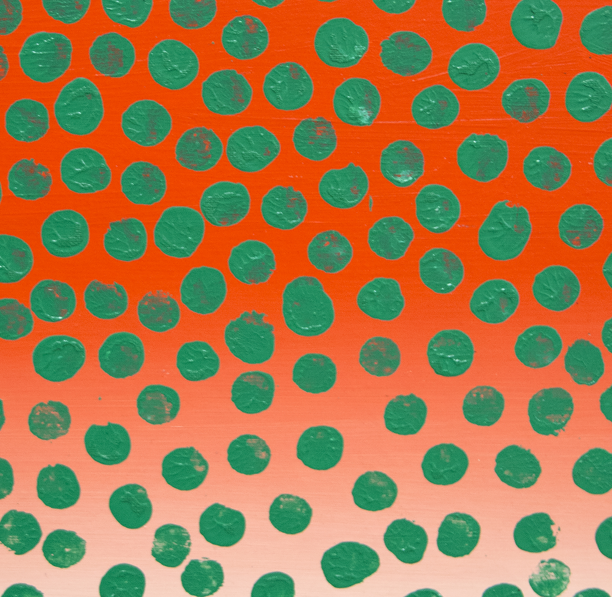 WOJCIECH FangOR - 绿点 - 画布上的油画 - 52 7/8 x 33 1/2 in.