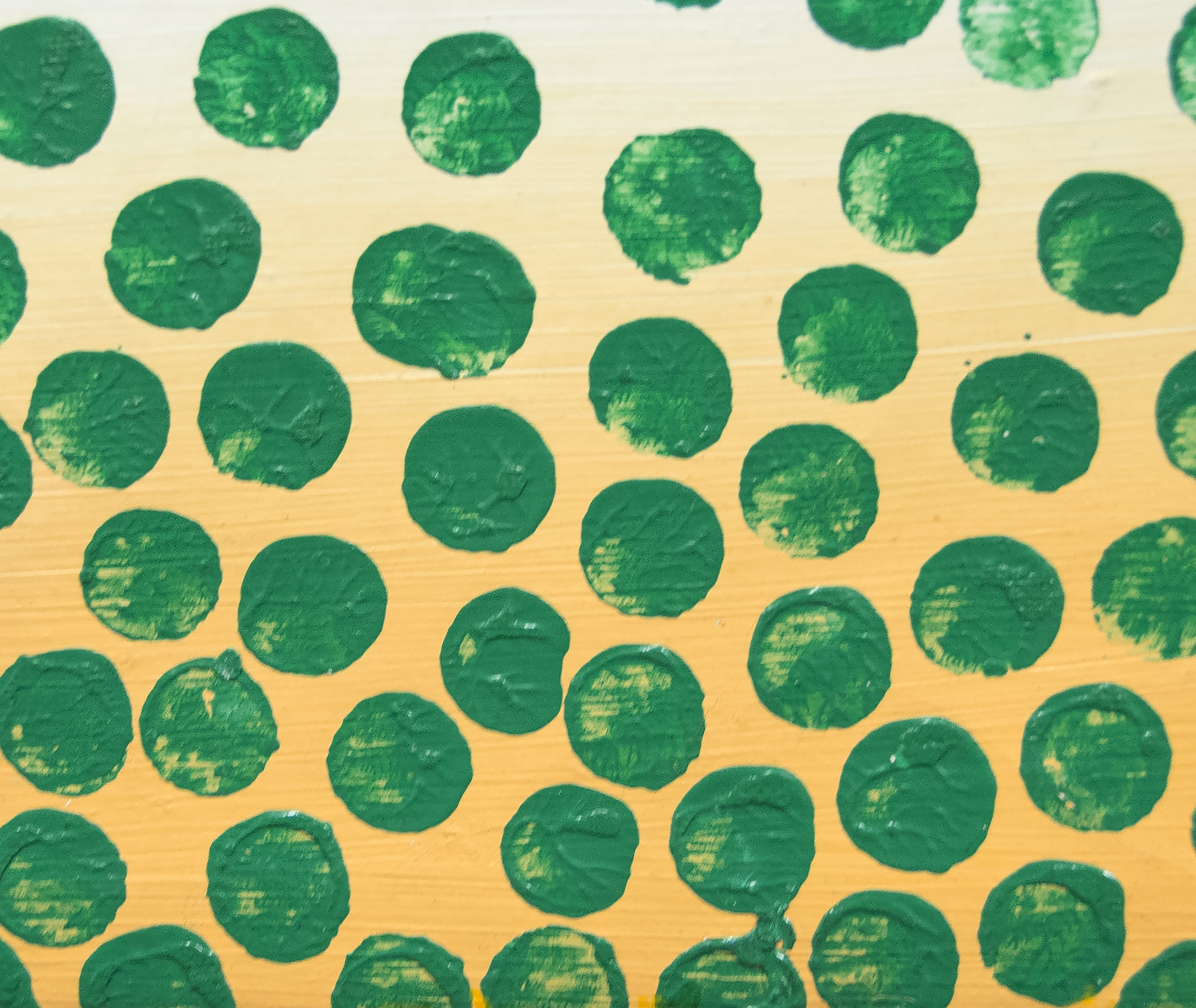 WOJCIECH FANGOR - Green Points - oil on canvas - 52 7/8 x 33 1/2 in.