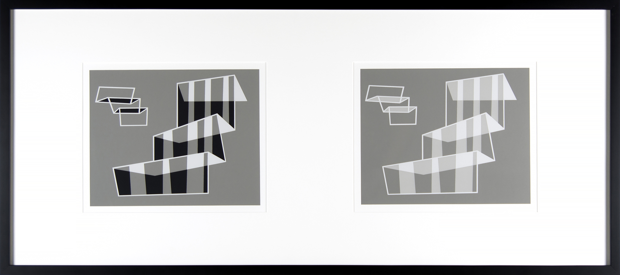 JOSEF ALBERS - Formulation: Articulation - screenprint - left: 10 x 12 3/8 in. ea.