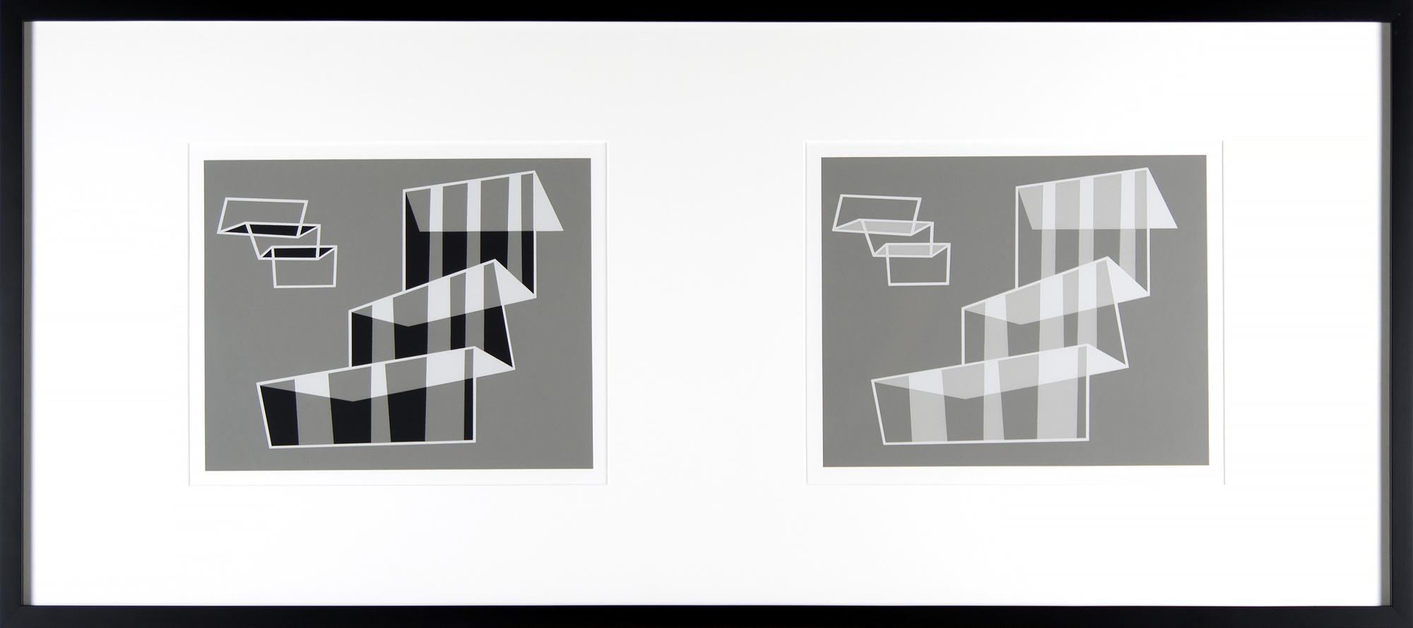 JOSEF ALBERS - Formulation: Articulation جوزيف الحلاقين-صياغة: المفصلي-سكريبرينت-اليسار: 10 × 12 3/8 في. ea.