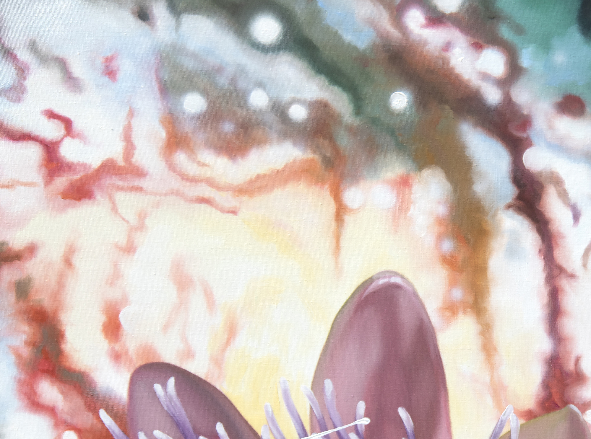 JAMES ROSENQUIST - Television or the Cat's Cradle Supports Electronic Picture JAMES ROSENQUIST - Television or the Cat's Cradle Supports Electronic Picture - acrylic on canvas over panel - 66 x 240 in.