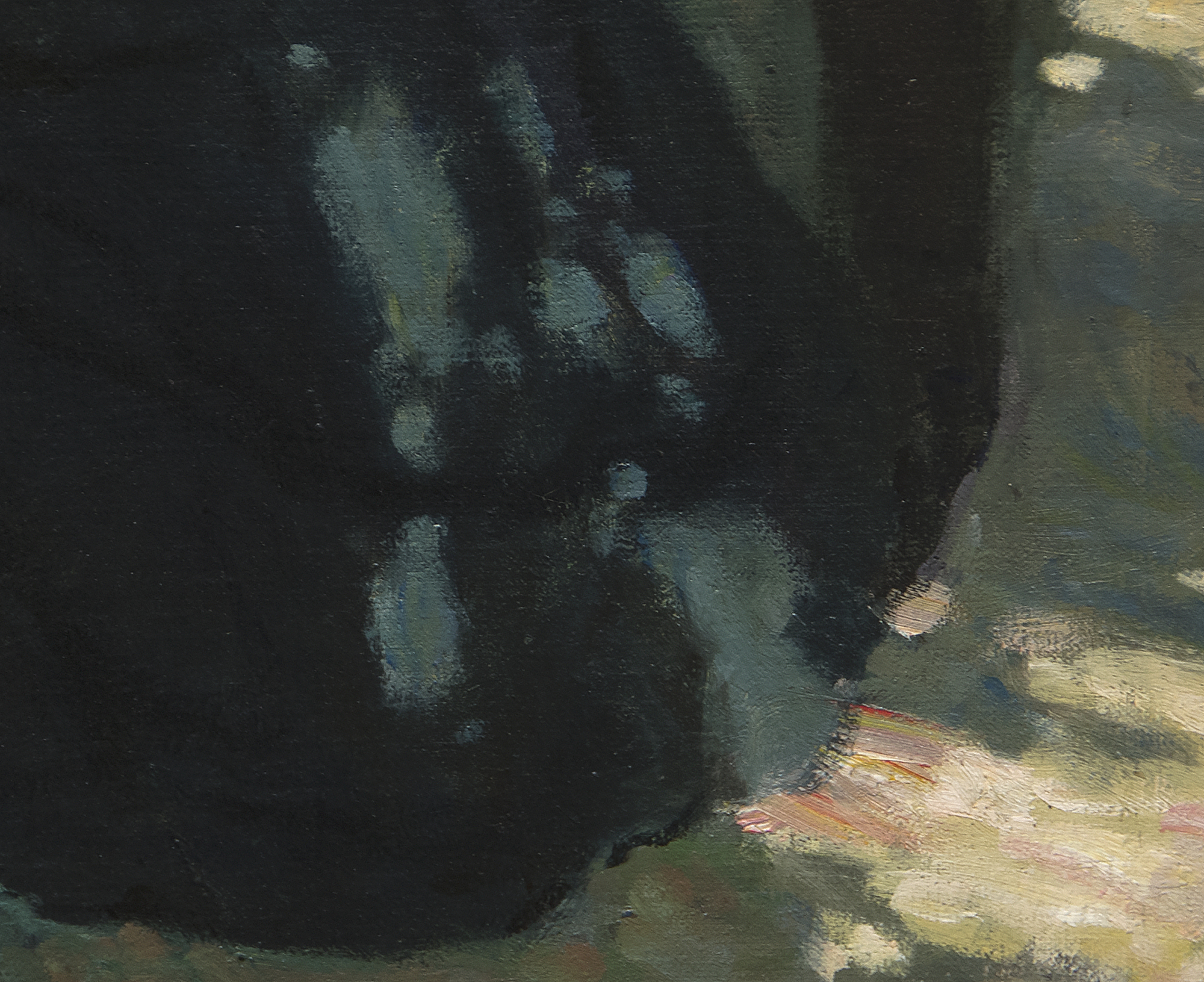 N.C. WYETH - With a Quick, Noiseless Stride, He Crossed the Narrow Space N.C. WYETH - With a Quick, Noiseless Stride, He Crossed the Narrow Space - oil on canvas - 30 1/4 x 20 1/8 in.