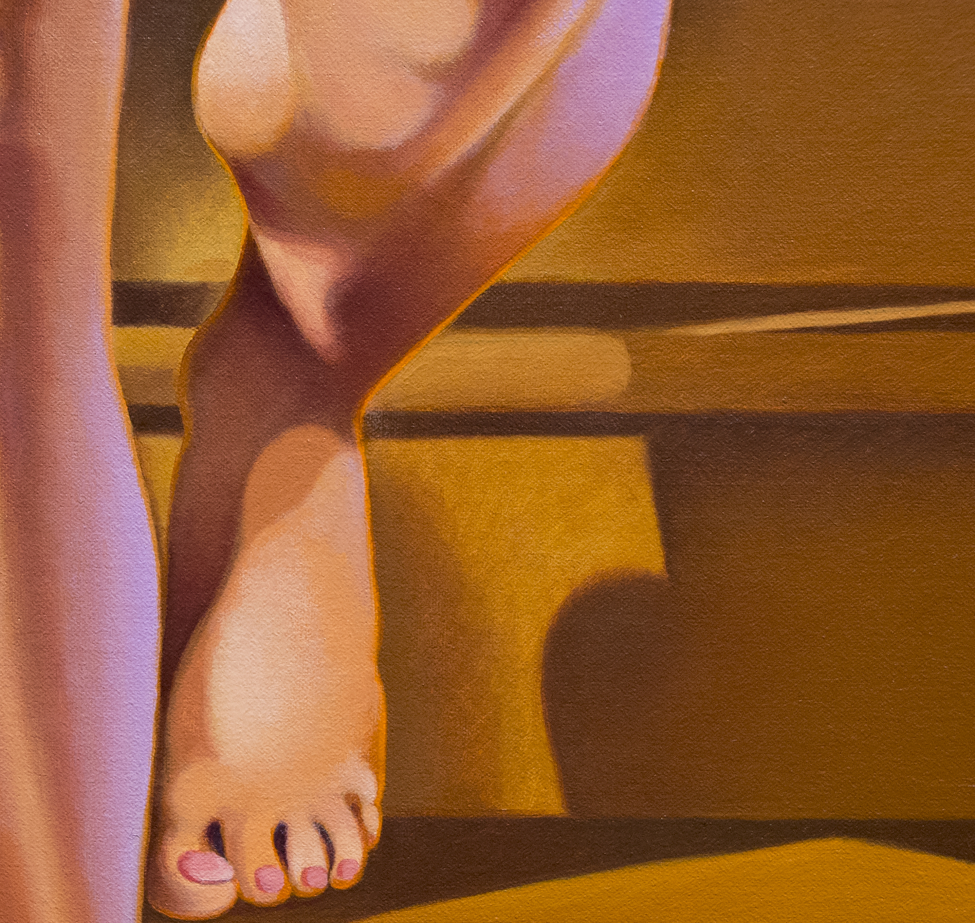 MEL RAMOS - Nude Descending a Staircase #2 - oil on canvas - 70 x 52 1/8 in.