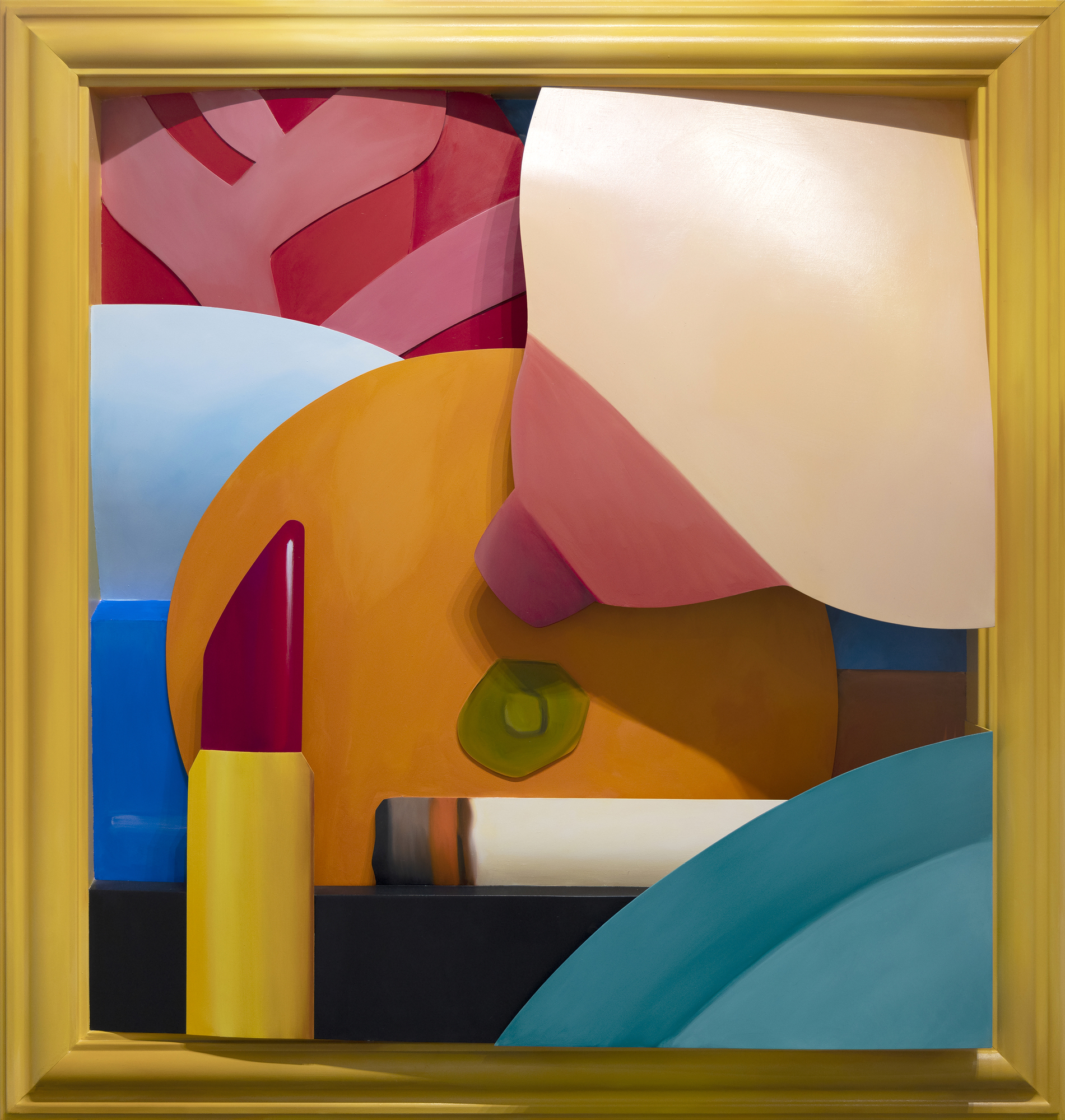 Tom Wesselmann was a leader of the Pop Art movement. He is best remembered for large-scale works, including his Great American Nude series, in which Wesselmann combined sensual imagery with everyday objects depicted in bold and vibrant colors. As he developed in his practice, Wesselmann grew beyond the traditional canvas format and began creating shaped canvases and aluminum cut-outs that often functioned as sculptural drawings. Continuing his interest in playing with scale, Wesselmann began focusing more closely on the body parts that make up his nudes. He created his Mouth series and his Bedroom series in which particular elements, rather than the entire sitter, become the focus.&lt;br&gt; &lt;br&gt;Bedroom Breast (2004) combines these techniques, using vivid hues painted on cut-out aluminum. The work was a special commission for a private collector&#039;s residence, and the idea of a bedroom breast piece in oil on 3-D cut-out aluminum was one Wesselmann had been working with for many years prior to this work&#039;s creation. The current owner of the piece believed in Wesselmann&#039;s vision and loved the idea of bringing the subject to his home.&lt;br&gt;&lt;br&gt;It&#039;s one of, if not the last, piece Wesselmann completed before he passed away. The present work is the only piece of its kind - there has never been an oil on aluminum in 3D at this scale or of this iconography.  
