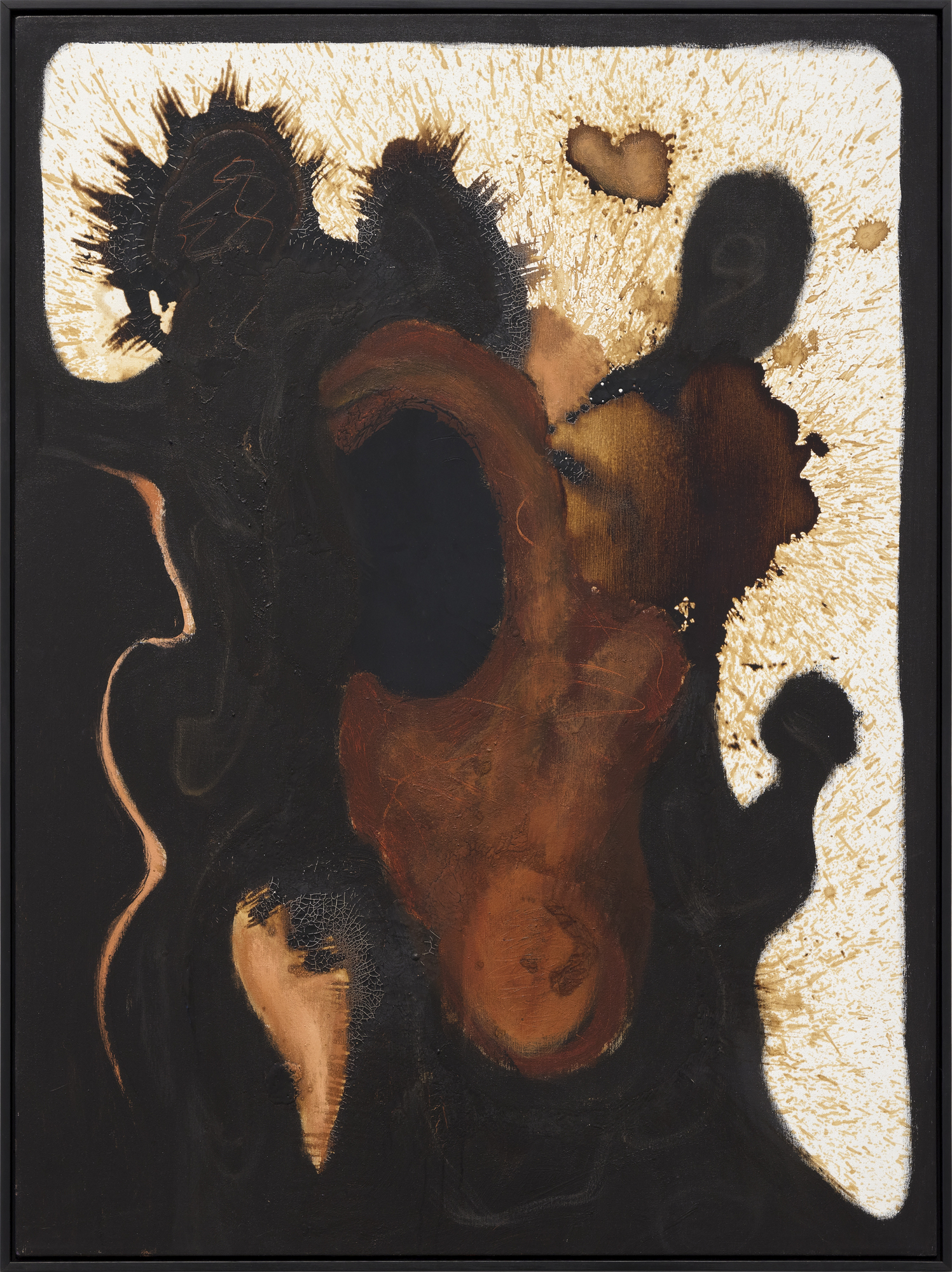 HERB ALPERT - Lover Man - acrylic and coffee on canvas - 48 x 36 in.