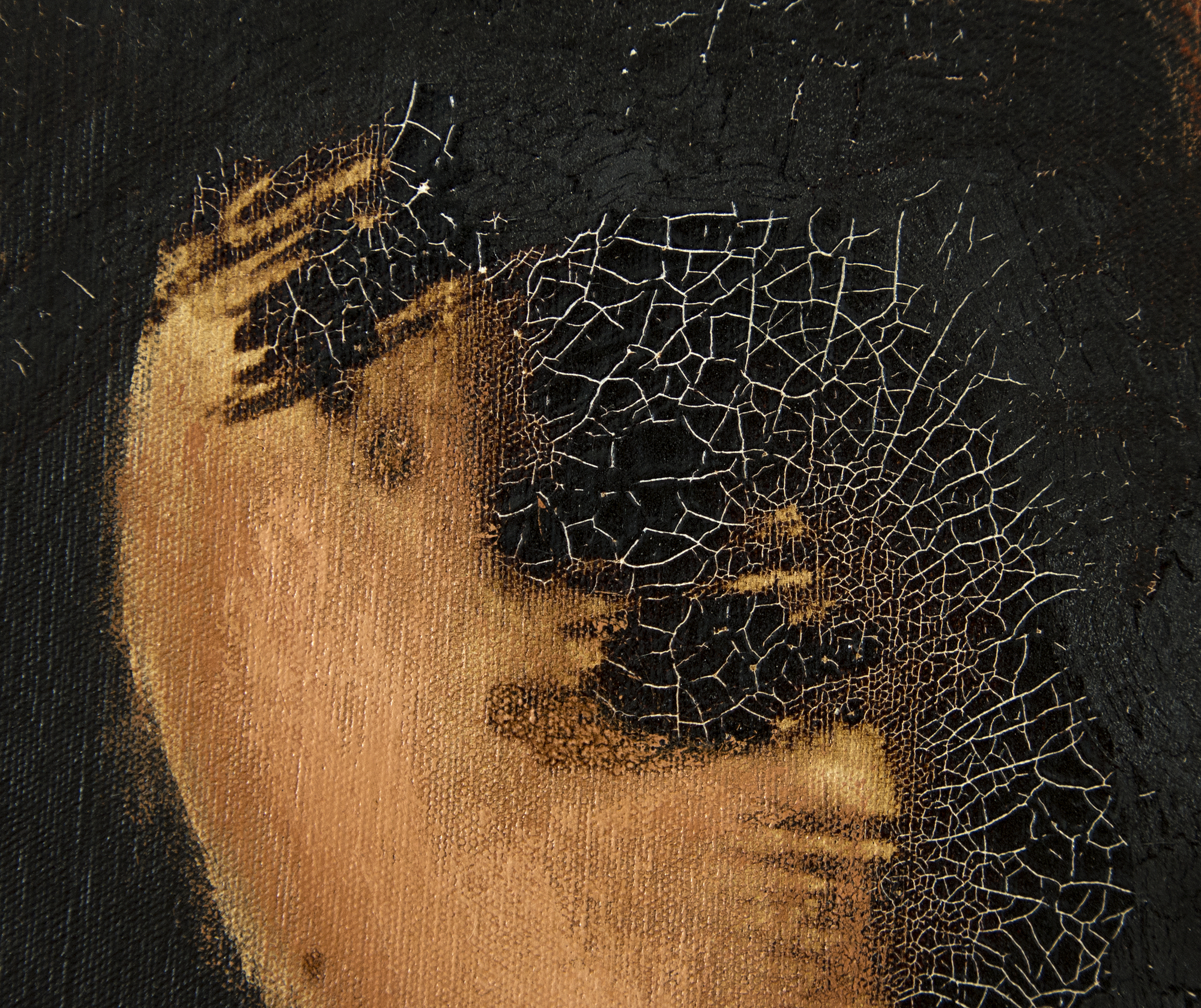 HERB ALPERT - Lover Man - acrylic and coffee on canvas - 48 x 36 in.