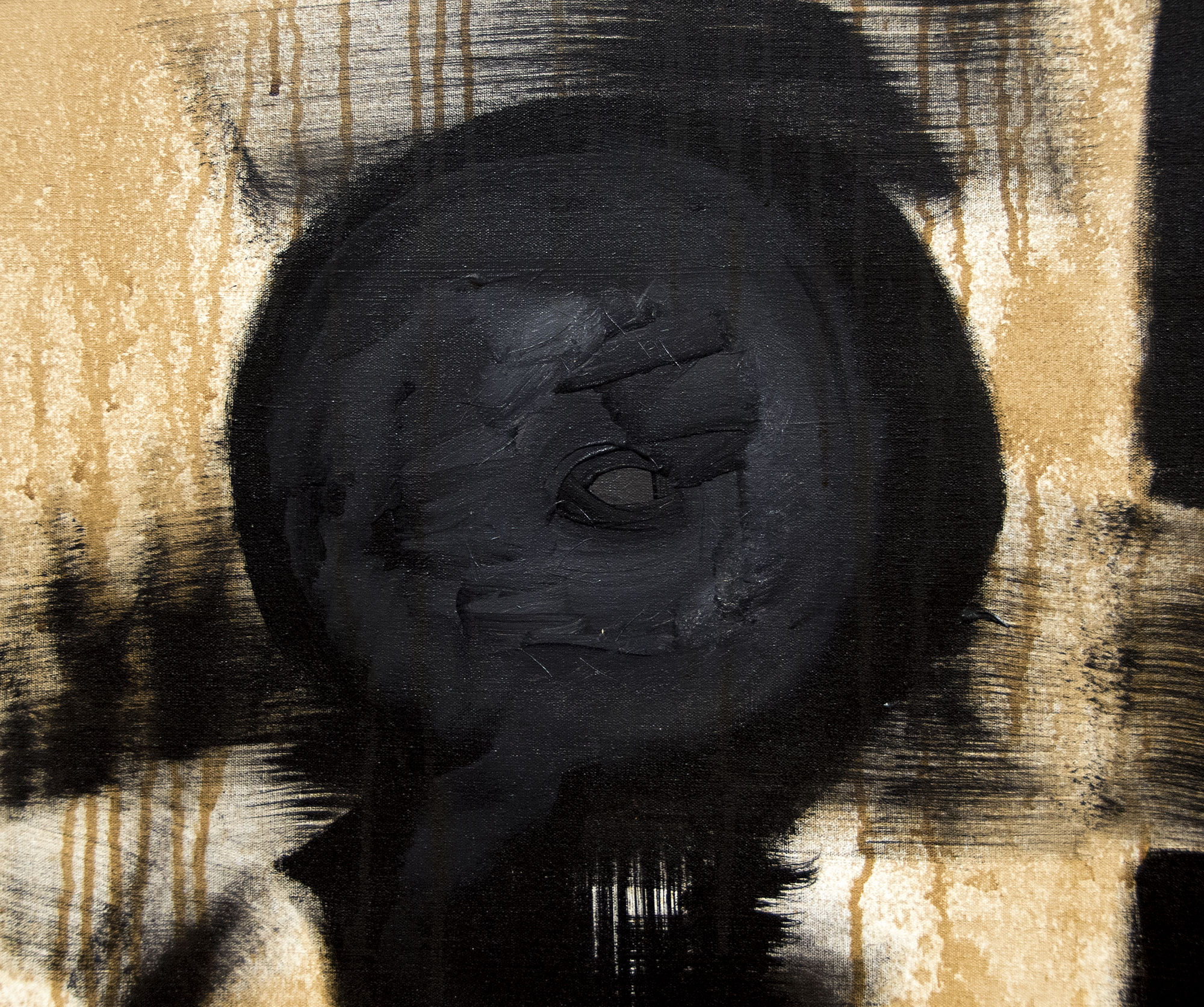 HERB ALPERT - Black Horizon - acrylic and coffee on canvas - 48 x 72 in.