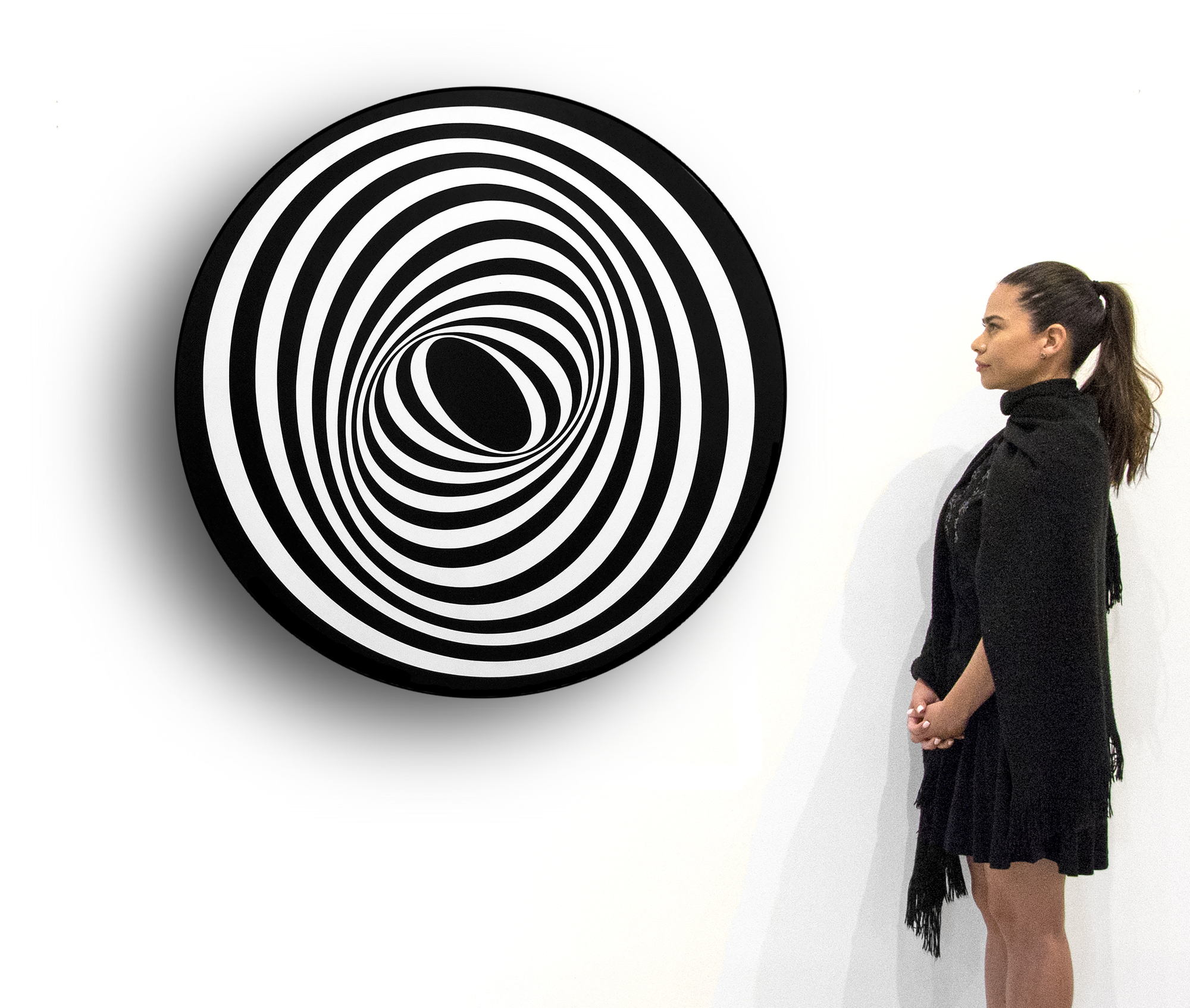 FRANCIS CELENTANO - Elliptical Kinetic Painting FRANZIS CELENTANO - Elliptische Kinetische Malerei - Acryl auf Mauerwerk - 48 x 48 x 6 1/2 in.