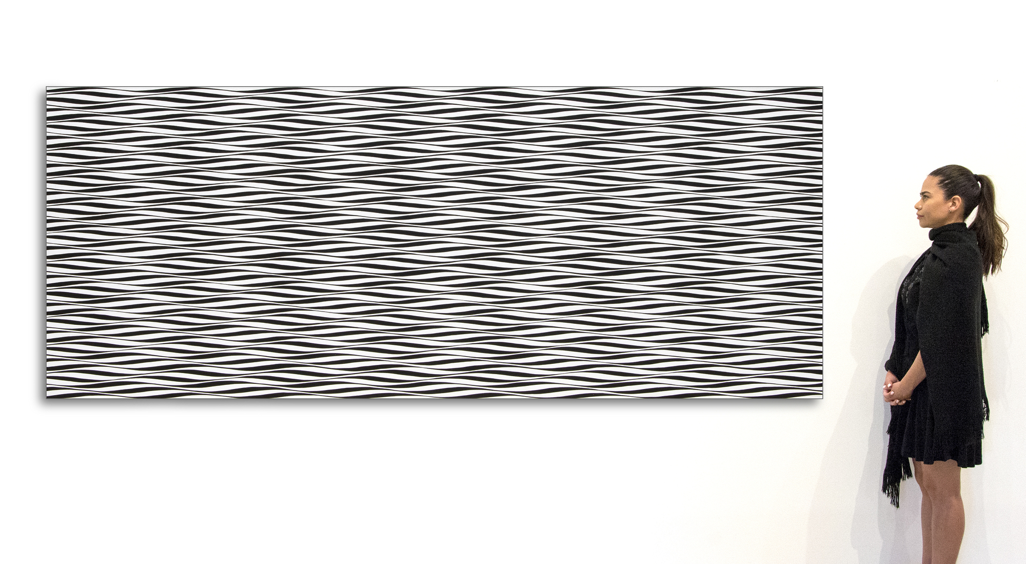 فرانسيس CELENTANO-وحدات متموجة-الأكريليك علي قماش-36 x 90 في.