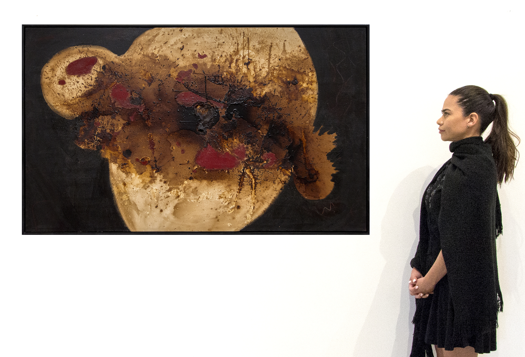 HERB ALPERT - Nocturne - acrylic and coffee on canvas - 36 x 60 in.