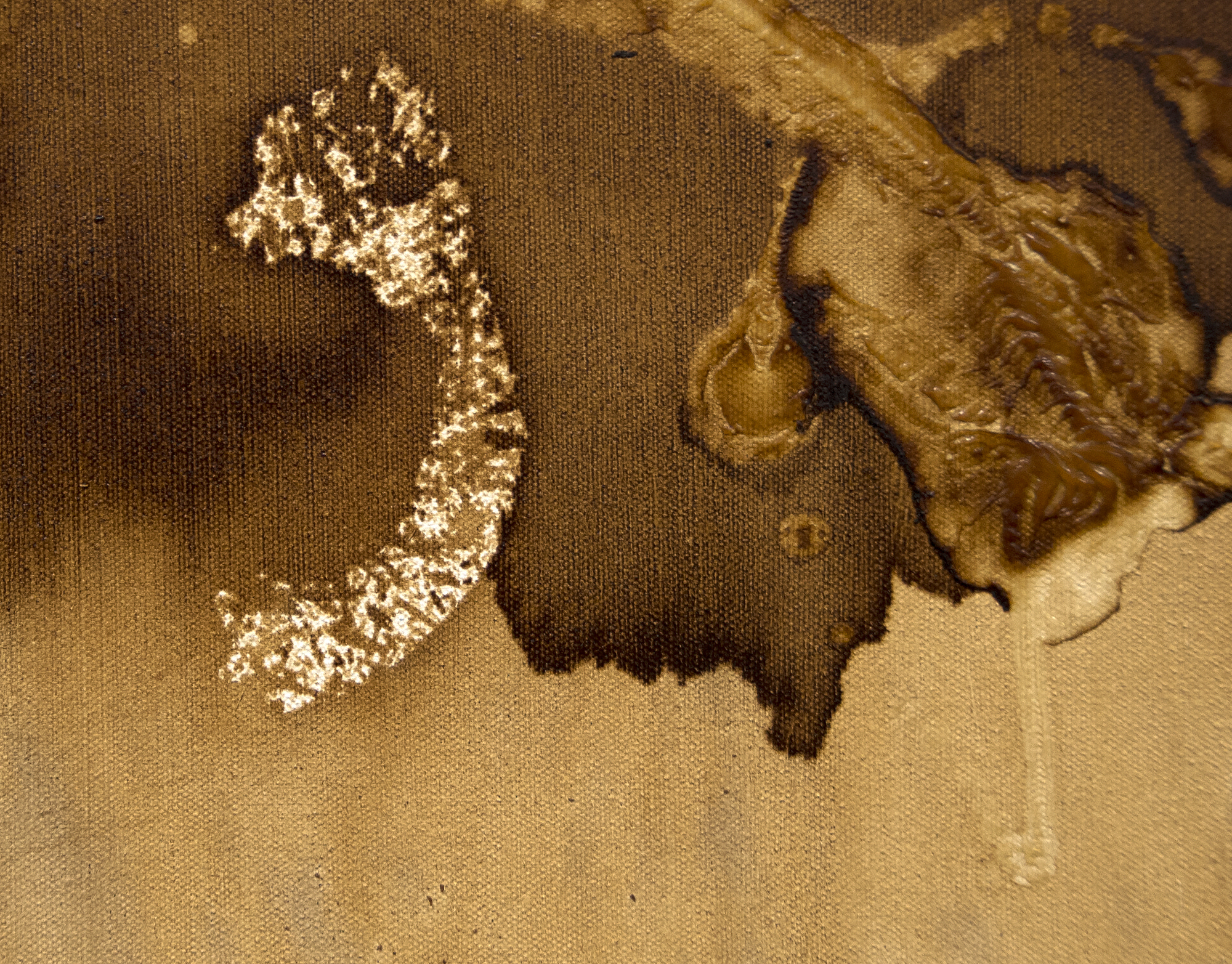 HERB ALPERT - Floating Aura - acrylic and coffee on canvas - 48 x 36 in.