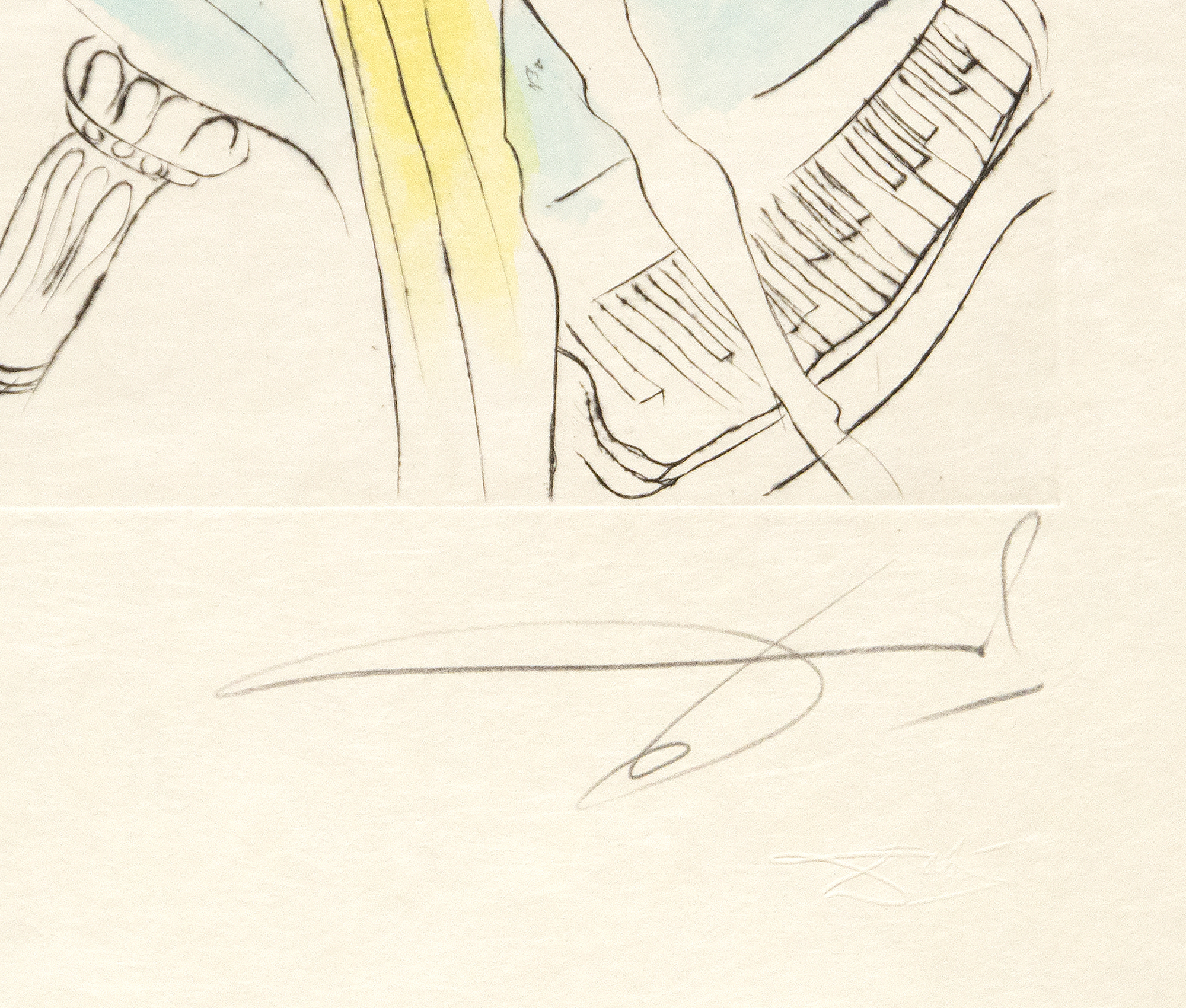 SALVADOR DALI - Les Femmes-Fleurs au Piano - etching - 15 3/4 x 12 1/2 in.