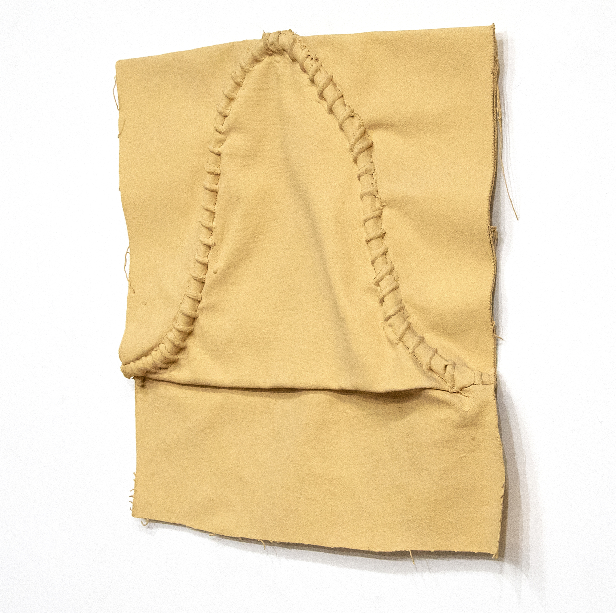 RICHARD TUTTLE - Untitled (Cloth and Paint Work #2) Richard Tuttle is a seminal American postminimalist artist. Tuttle’s work is conceptual and meditative, crossing the boundary of sculpture, painting, and poetry, and often challenging the viewer. Untitled (Cloth and Paint Work #2) from 1973, a pivotal period in the artist’s career, evokes the earlier minimalism of his career while pushing towards material-based conceptual art. In the work he pays homage to Marcel Duchamp’s readymades. Textiles, as in this piece, play a large role in his oeuvre and become sites on which to focus performance, engagement, and meaning.