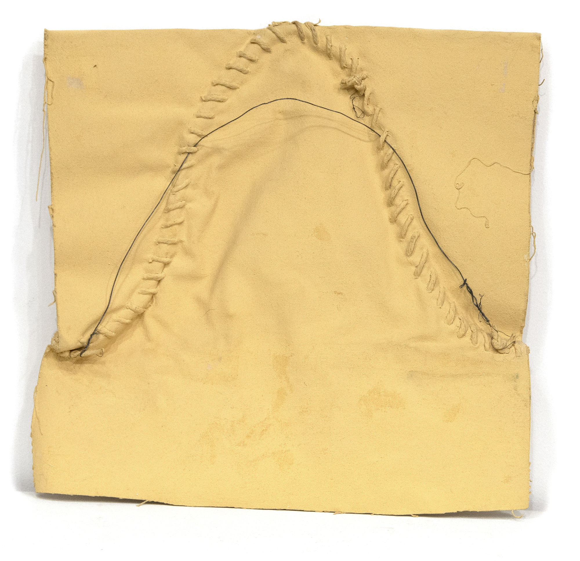 RICHARD TUTTLE - Untitled (Cloth and Paint Work #2) Richard Tuttle is a seminal American postminimalist artist. Tuttle’s work is conceptual and meditative, crossing the boundary of sculpture, painting, and poetry, and often challenging the viewer. Untitled (Cloth and Paint Work #2) from 1973, a pivotal period in the artist’s career, evokes the earlier minimalism of his career while pushing towards material-based conceptual art. In the work he pays homage to Marcel Duchamp’s readymades. Textiles, as in this piece, play a large role in his oeuvre and become sites on which to focus performance, engagement, and meaning.