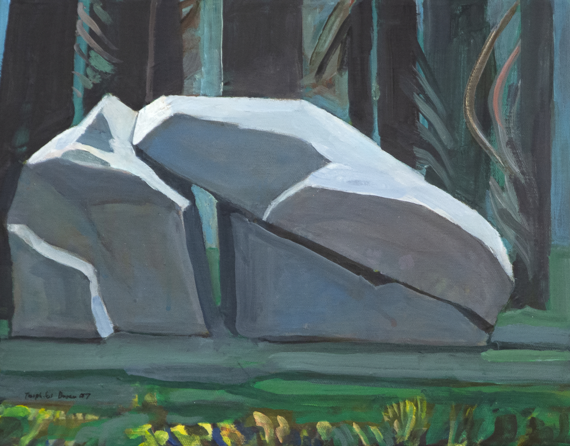 WILLIAM THEOPHILUS BROWN - Split Rock, Cisco Grove - acrylic on canvas - 11 x 14 in.
