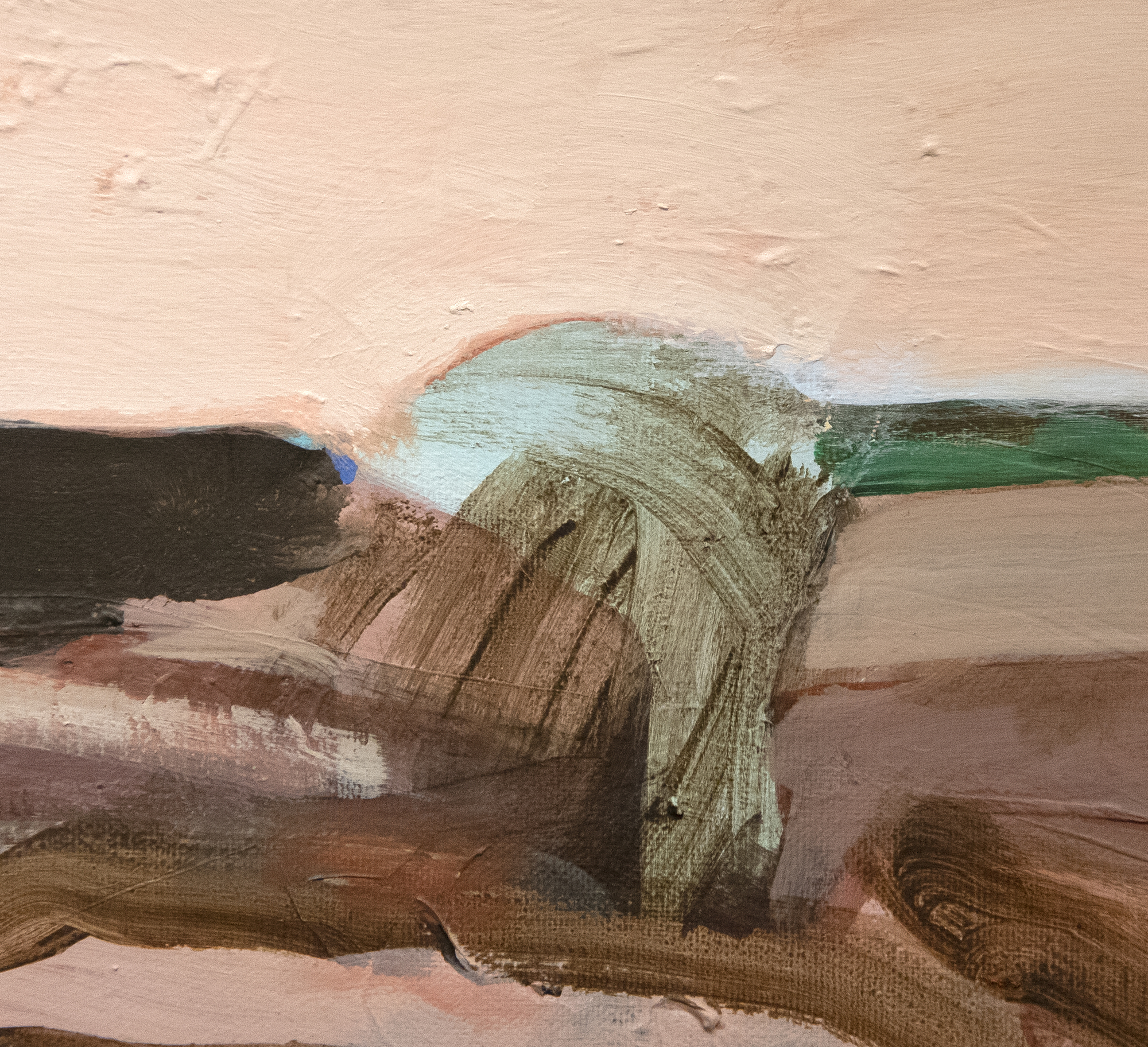 ウィリアム・テオフィラス・ブラウン - 岩のある風景 - キャンバスにアクリル - 48 x 48インチ。