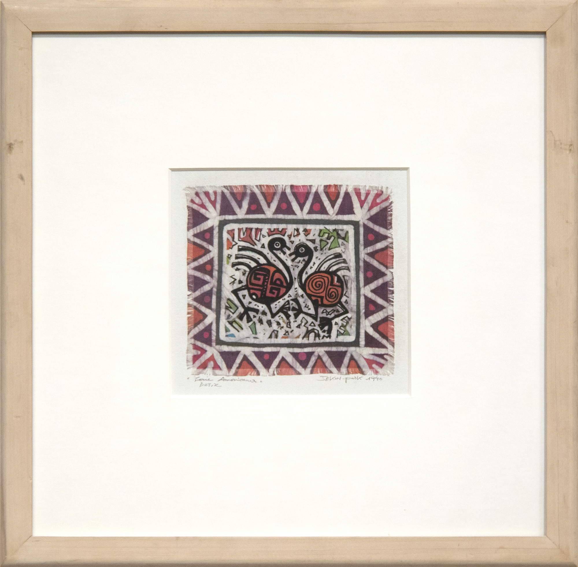 JAE KON PARK - America Series JAE KON PARK - America Series - batik on fabric - 6 1/2 x 6 3/4 in.