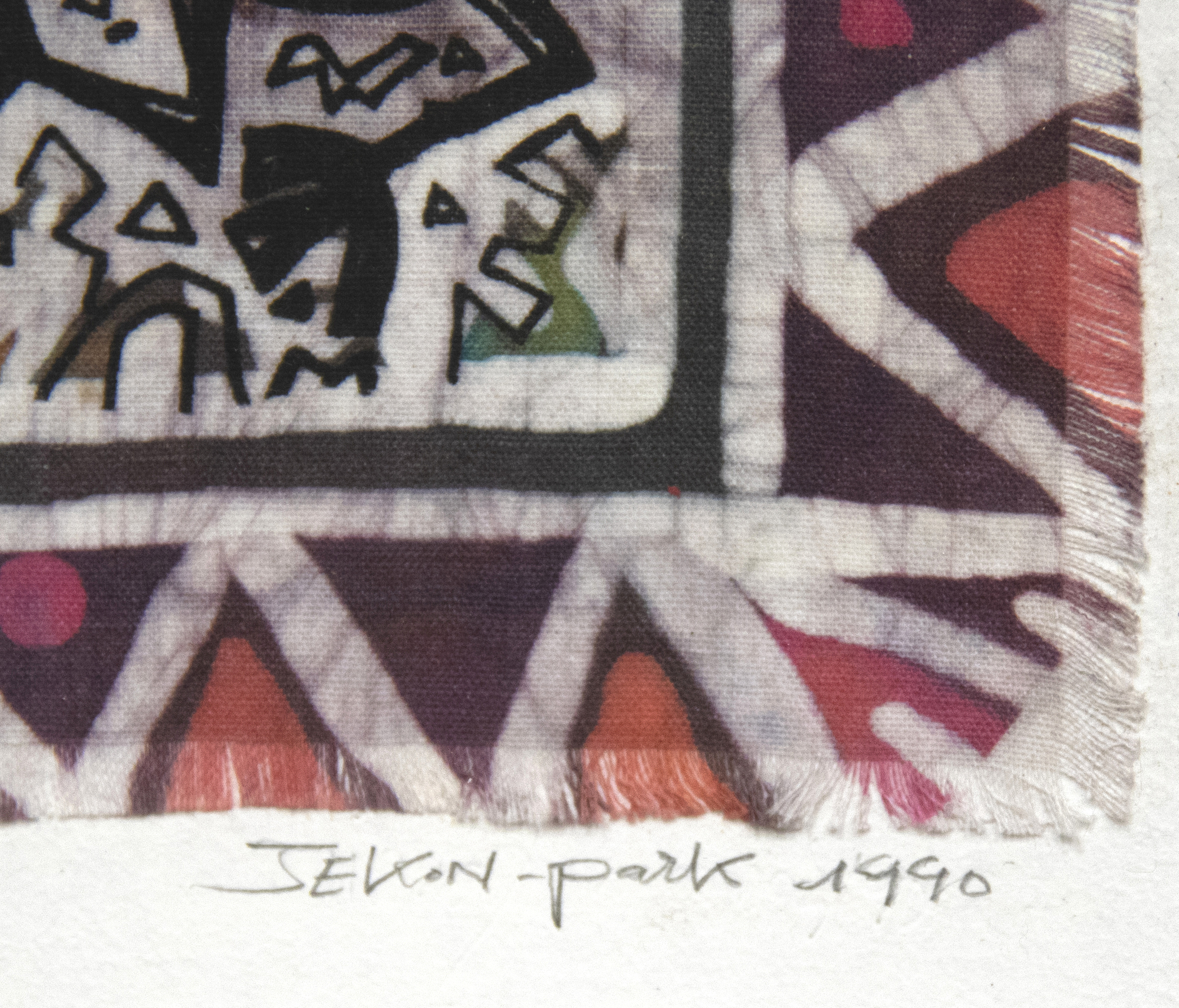 JAE KON PARK - America Series JAE KON PARK - America Series - batik on fabric - 6 1/2 x 6 3/4 in.