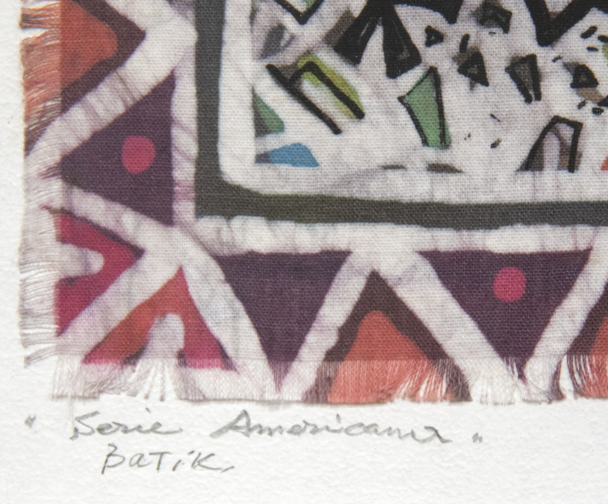 JAE KON PARK - America Series JAE KON PARK - America Series - batik on fabric - 6 1/2 x 6 3/4 in.