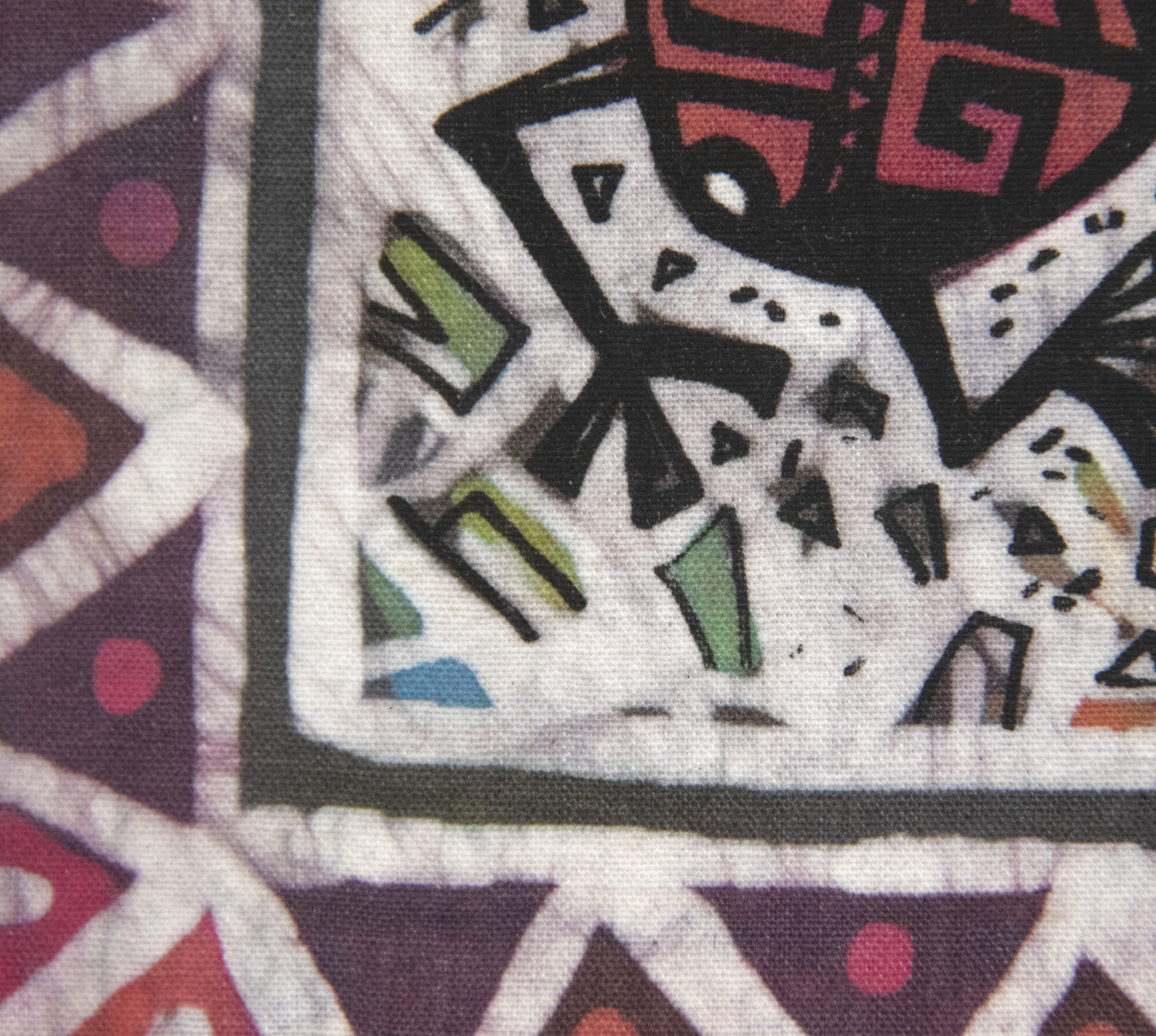 JAE KON PARK - America Series JAE KON PARK - America Series - batik on fabric - 6 1/2 x 6 3/4 in.
