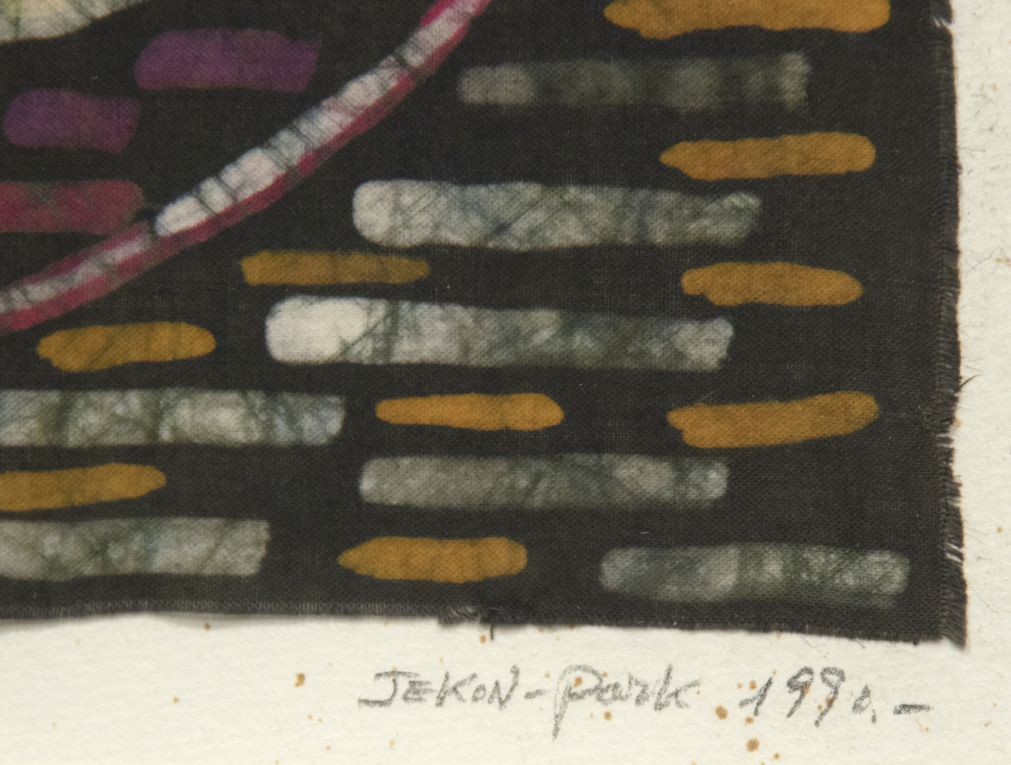 JAE KON PARK - Twice-drawn Bird JAE KON PARK - Twice-drawn Bird - batik on fabric - 10 1/2 x 12 in.