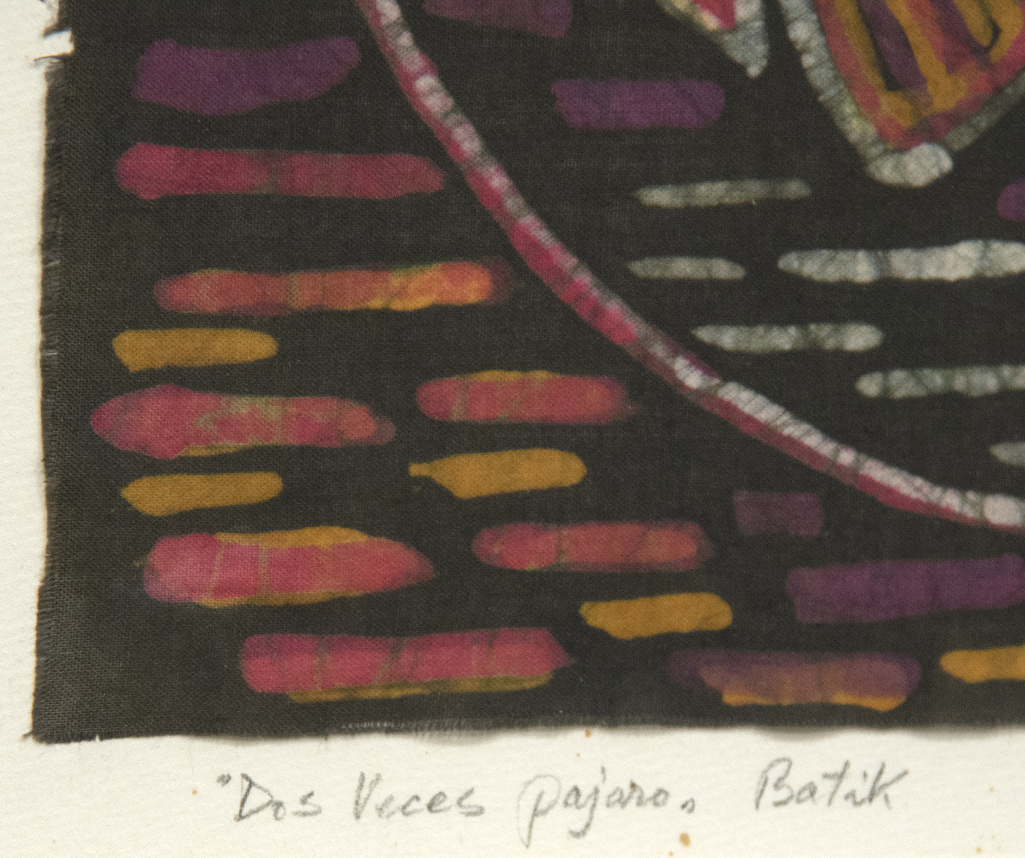 JAE KON PARK - Twice-drawn Bird JAE KON PARK - Twice-drawn Bird - batik on fabric - 10 1/2 x 12 in.