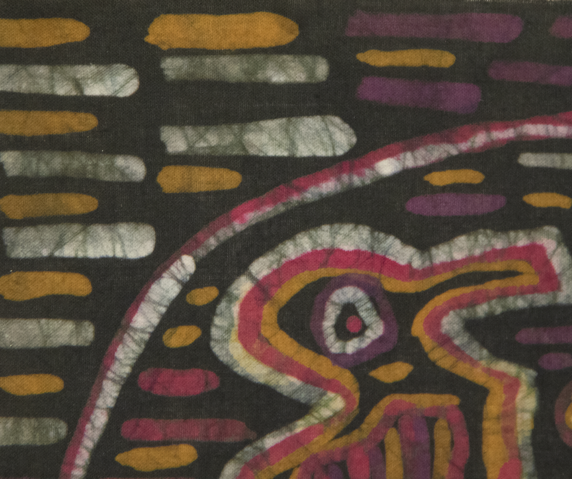 JAE KON PARK - Twice-drawn Bird JAE KON PARK - Twice-drawn Bird - batik on fabric - 10 1/2 x 12 in.