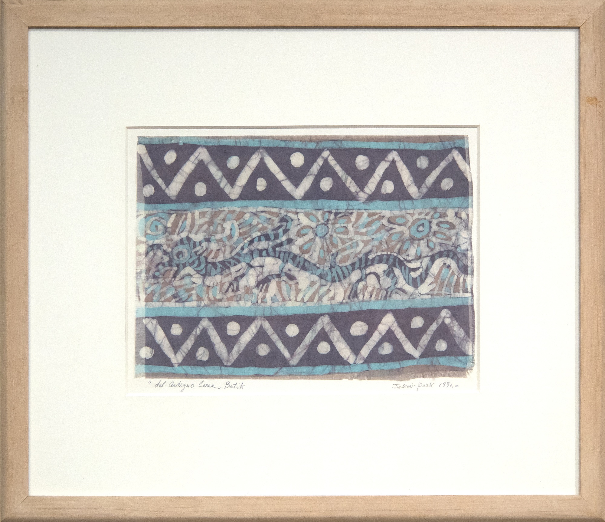 JAE KON PARK - About Ancient Korea JAE KON PARK - About Ancient Korea - batik on fabric - 9 1/4 x 13 in.