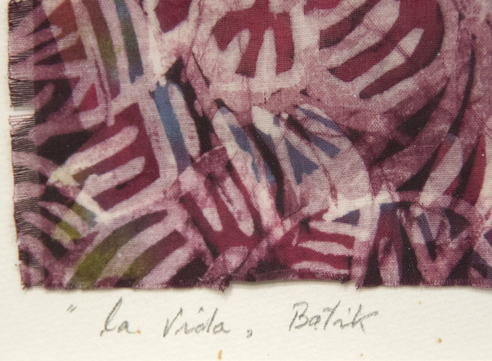JAE KON PARK - Life JAE KON PARK - Life - batik on fabric - 9 1/2 x 10 3/4 in.