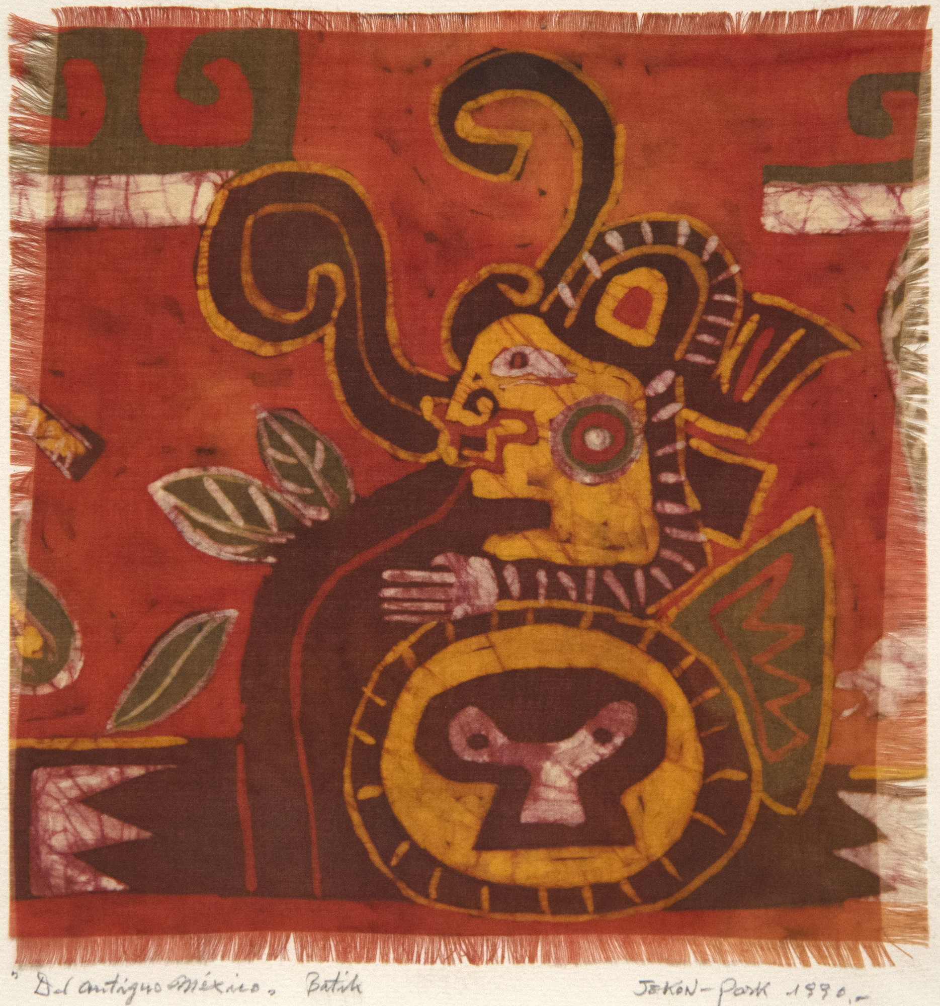 JAE KON PARK - About Ancient Mexico JAE KON PARK - About Ancient Mexico - batik on fabric - 10 x 9 1/2 in.