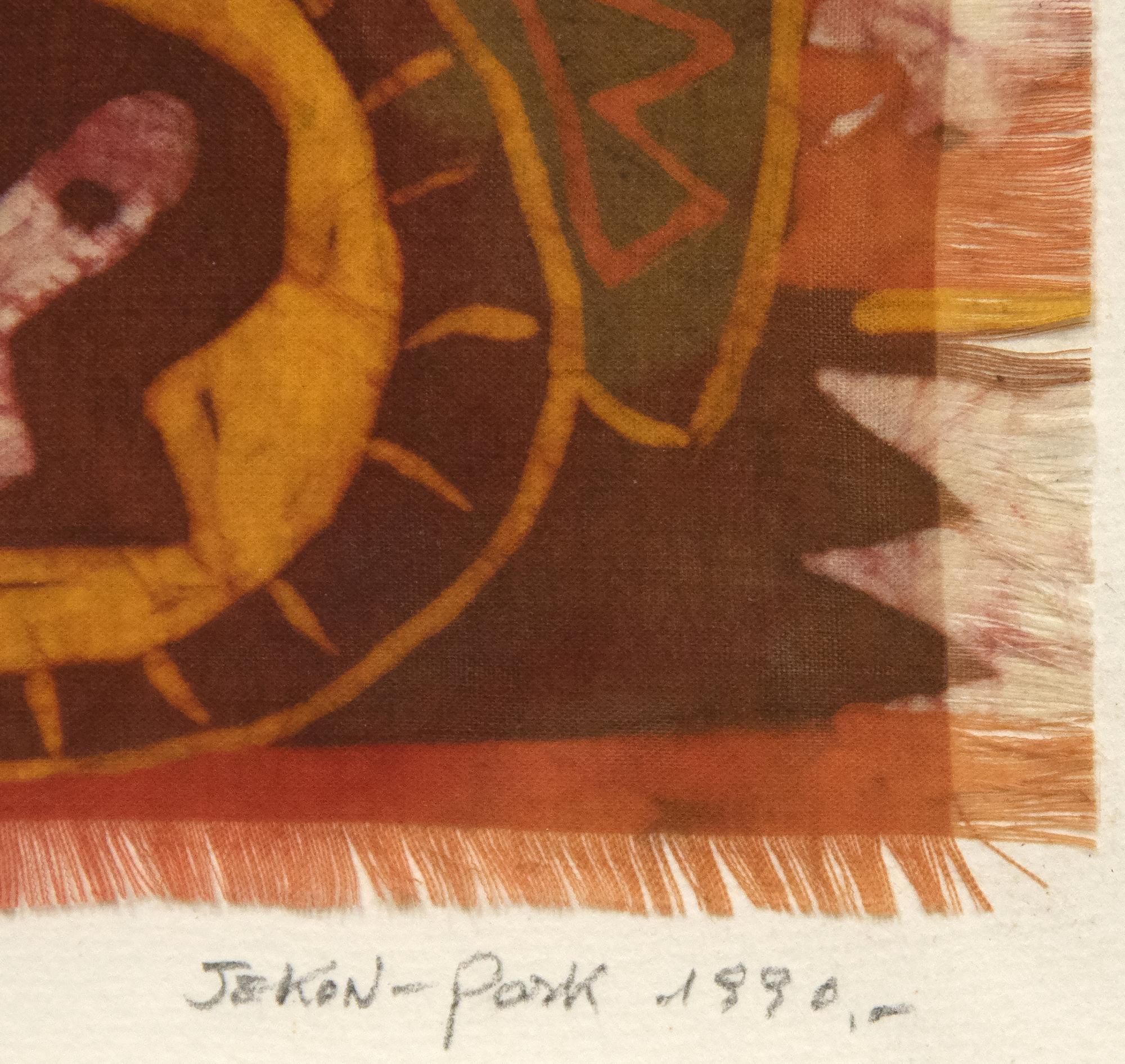 JAE KON PARK - About Ancient Mexico JAE KON PARK - About Ancient Mexico - batik on fabric - 10 x 9 1/2 in.