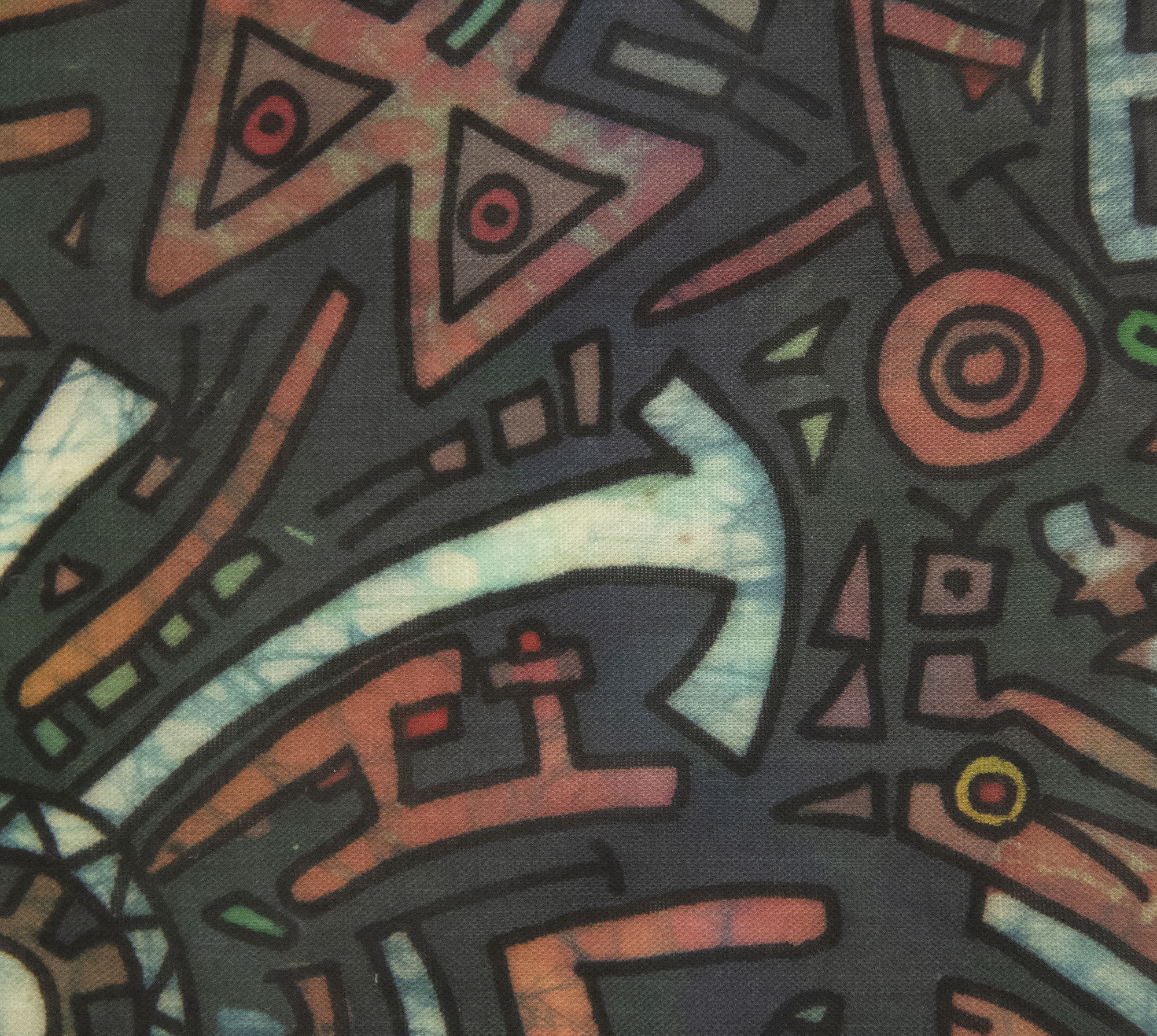 JAE KON PARK - The Mystery of America JAE KON PARK - The Mystery of America - batik on fabric - 6 x 8 1/4 in.