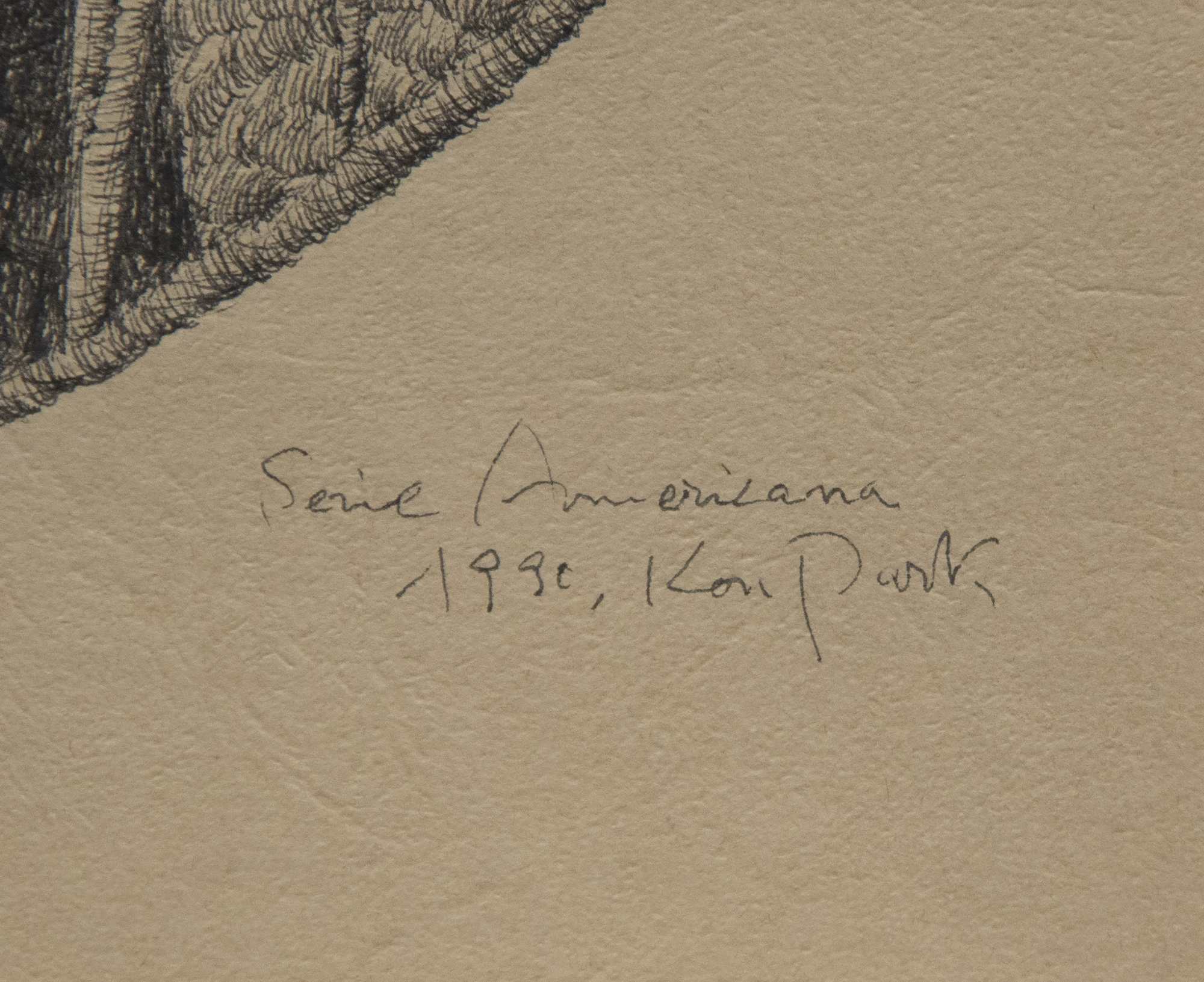 JAE KON PARK - America Series JAE KON PARK - America Series - ink on paper - 13 3/4 x 12 1/2 in.