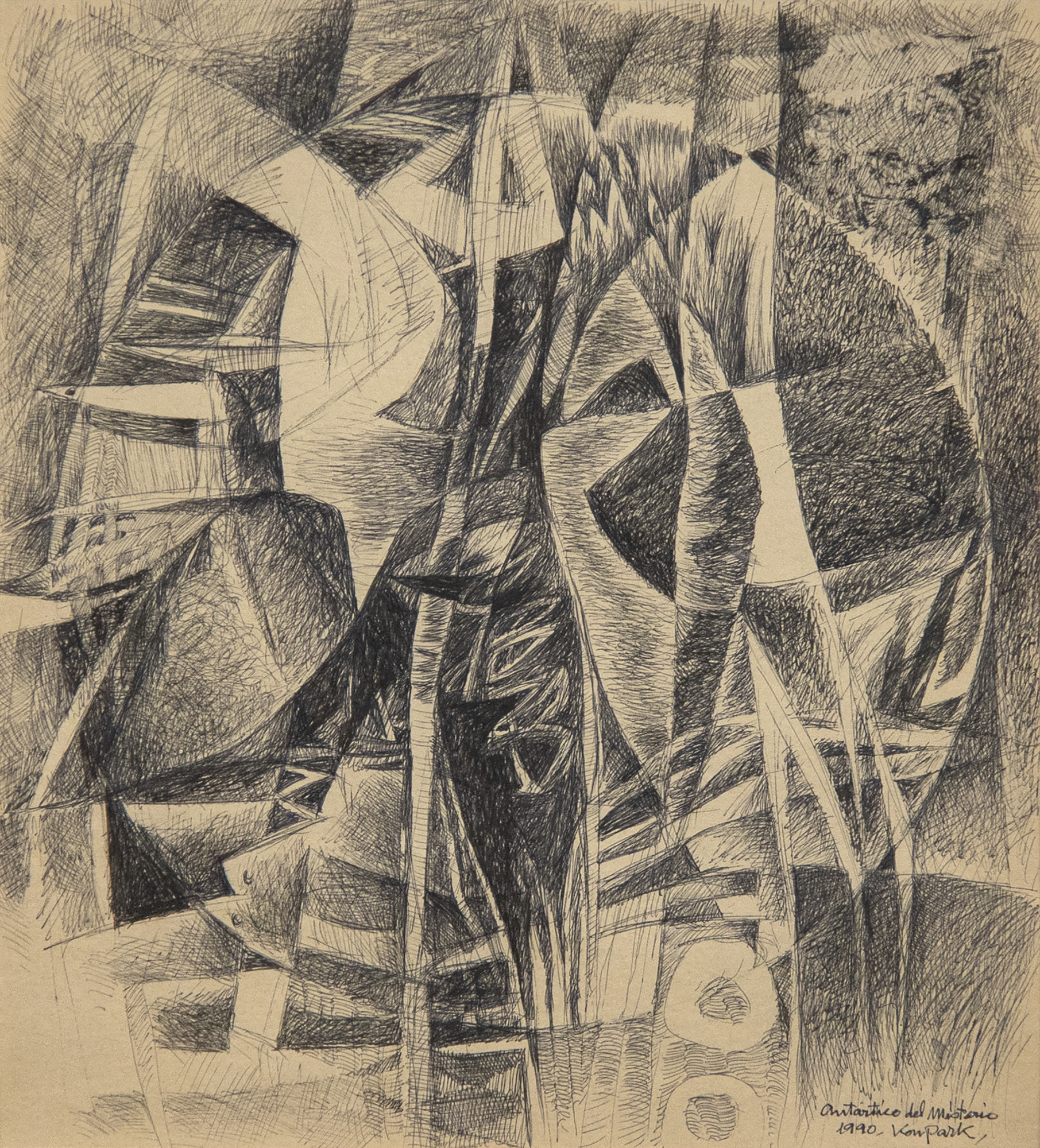 JAE KON PARK - Mystery of the Artic JAE KON PARK - Mystery of the Artic - ink on paper - 14 x 12 1/2 in.