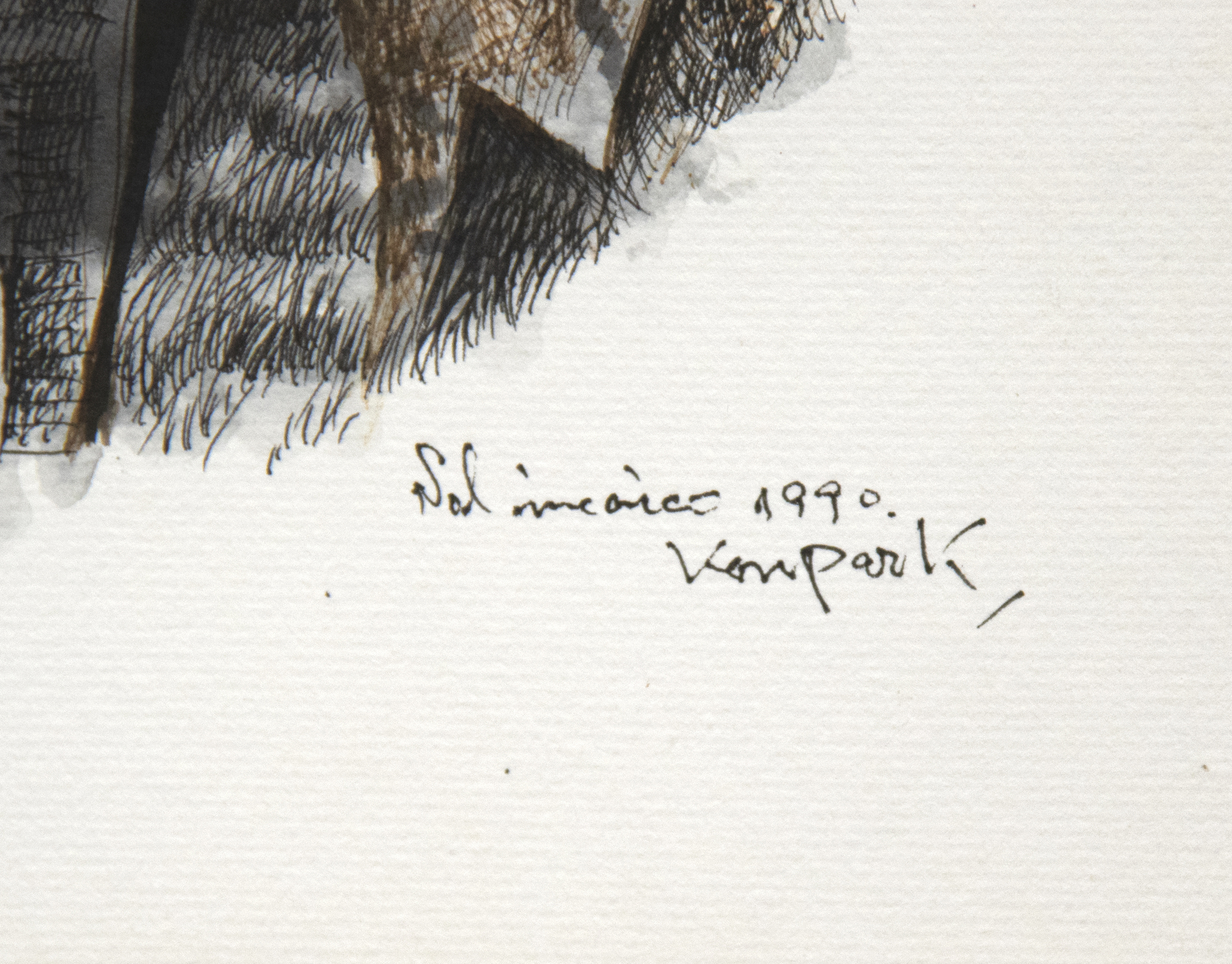 JAE KON PARK - The Incan Sun JAE KON PARK - The Incan Sun - ink on paper - 10 3/4 x 9 1/4 in.