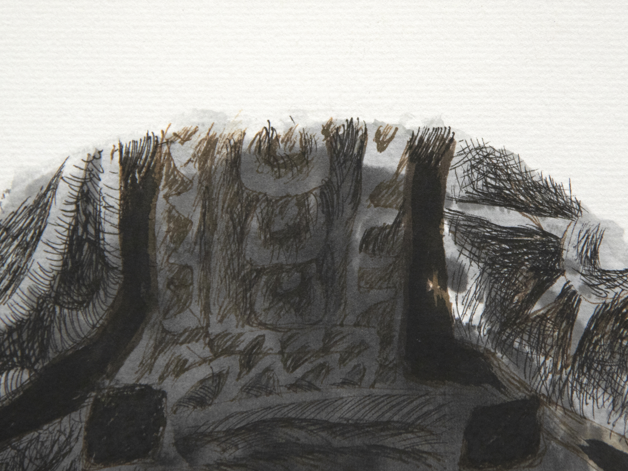JAE KON PARK - The Incan Sun JAE KON PARK - The Incan Sun - ink on paper - 10 3/4 x 9 1/4 in.