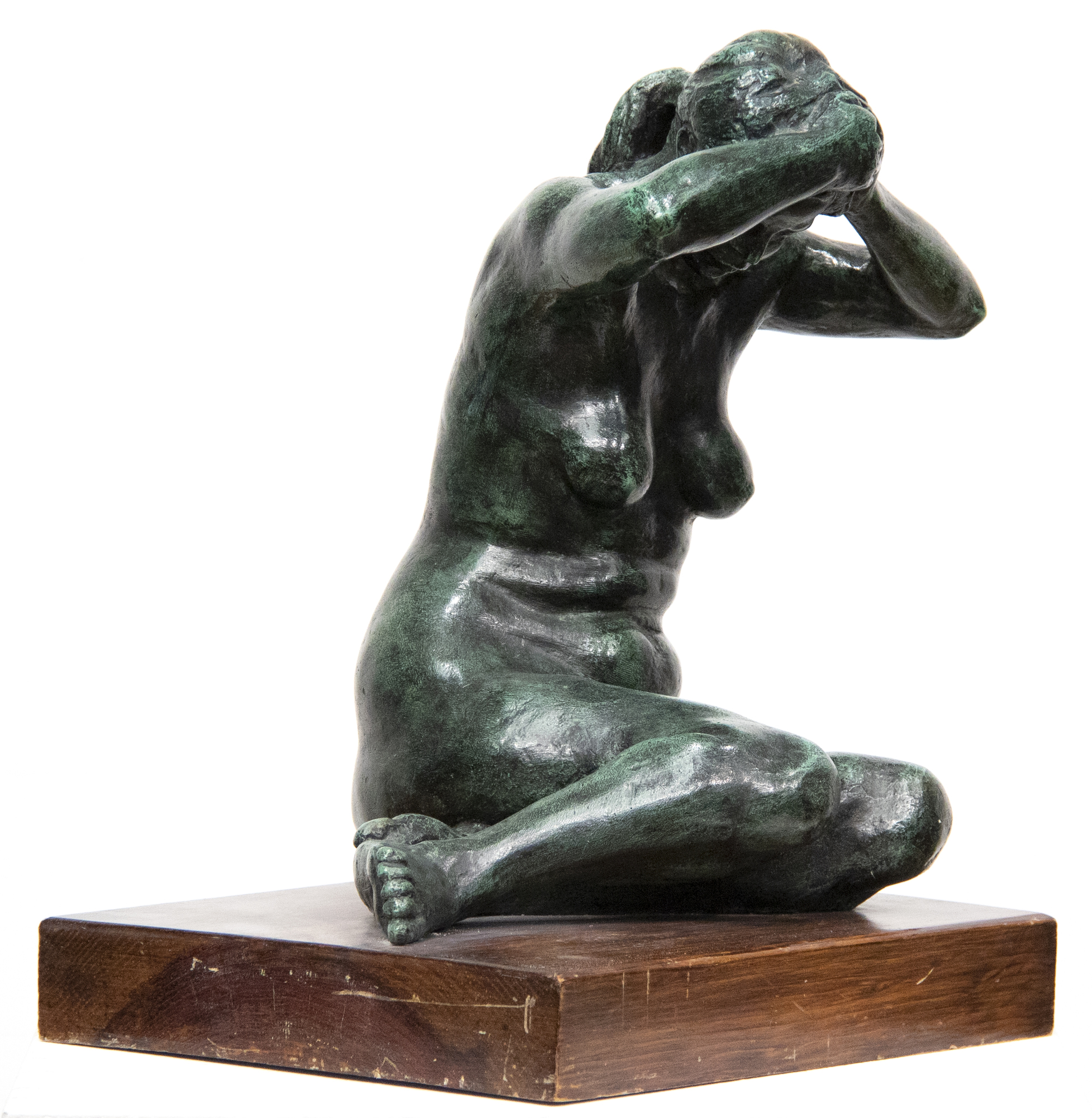 FELIPE CASTANEDA - Mujer Peinandose FELIPE CASTANEDA - Mujer Peinandose - bronze - 16 1/4 x 11 3/4 x 11 in.