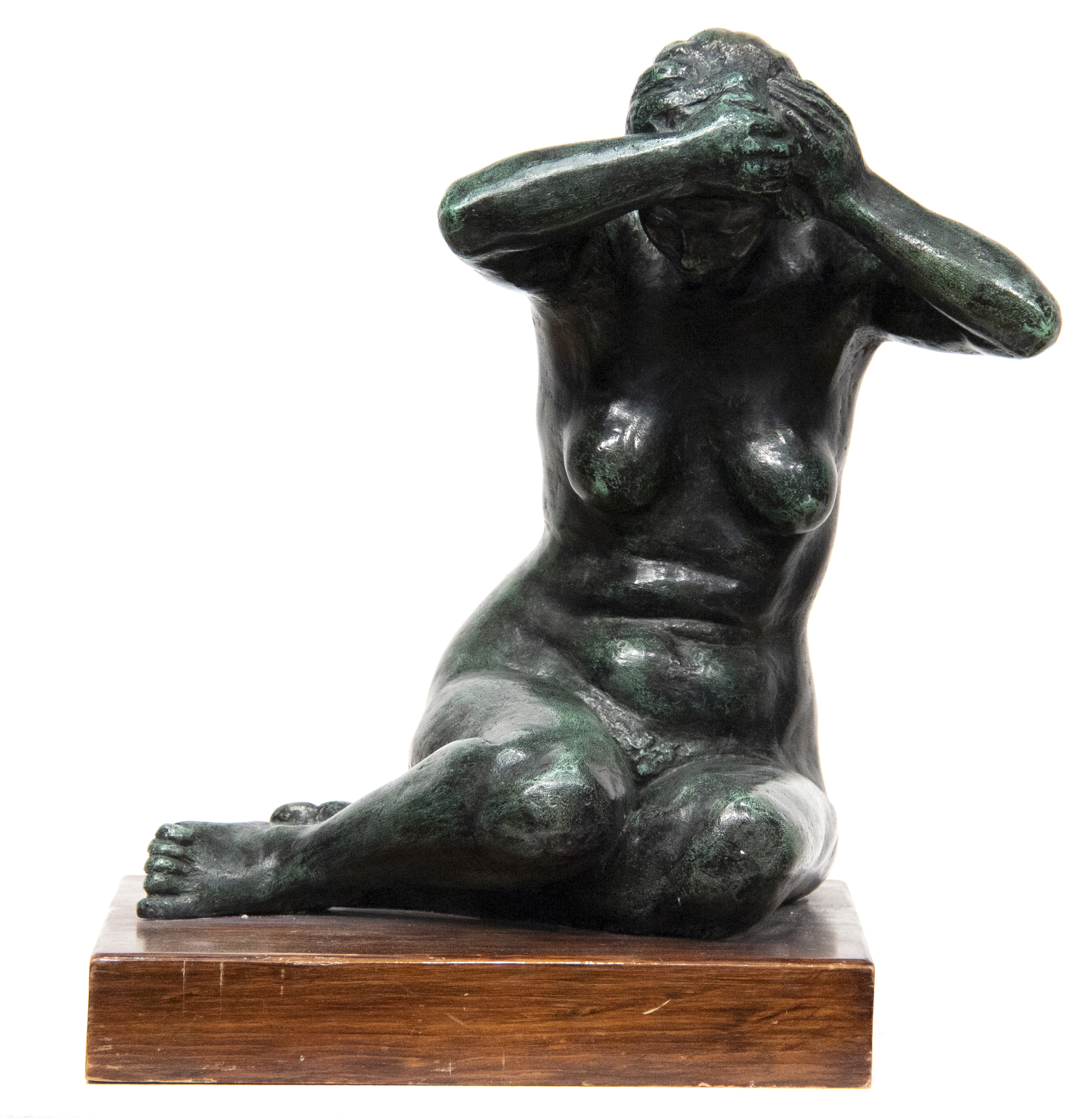 FELIPE CASTANEDA - Mujer Peinandose FELIPE CASTANEDA - Mujer Peinandose - bronze - 16 1/4 x 11 3/4 x 11 in.
