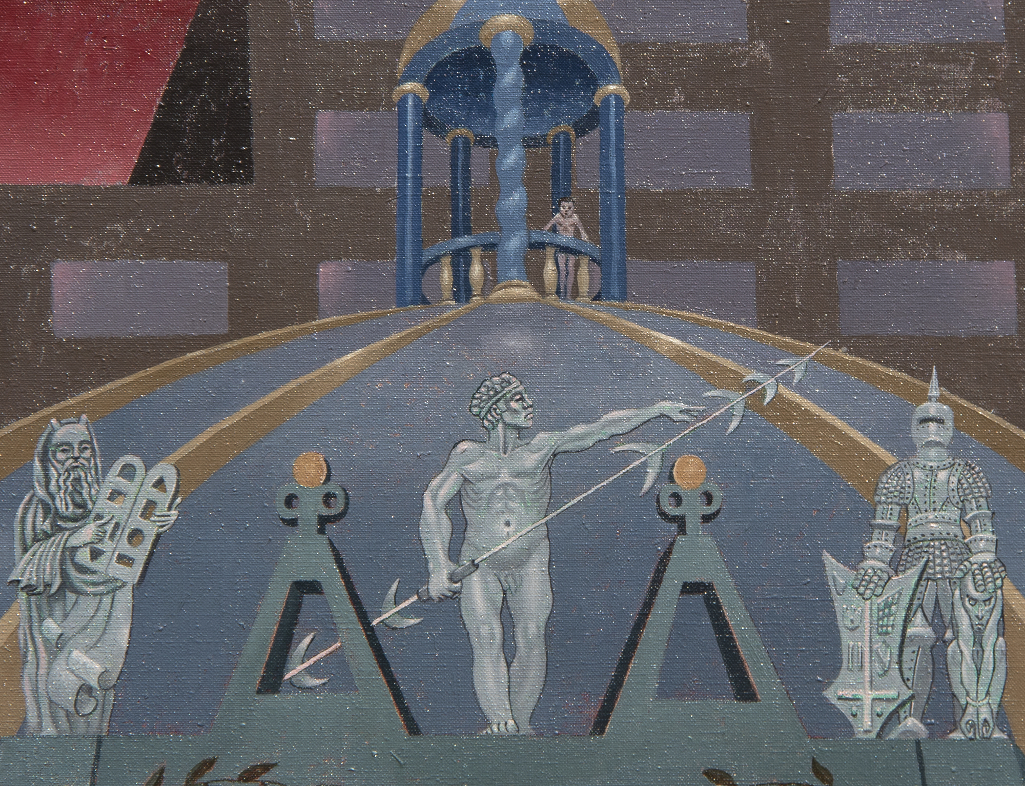 IRVING NORMAN - The Academy IRVING NORMAN - The Academy - oil on canvas - 110 x 90 in.