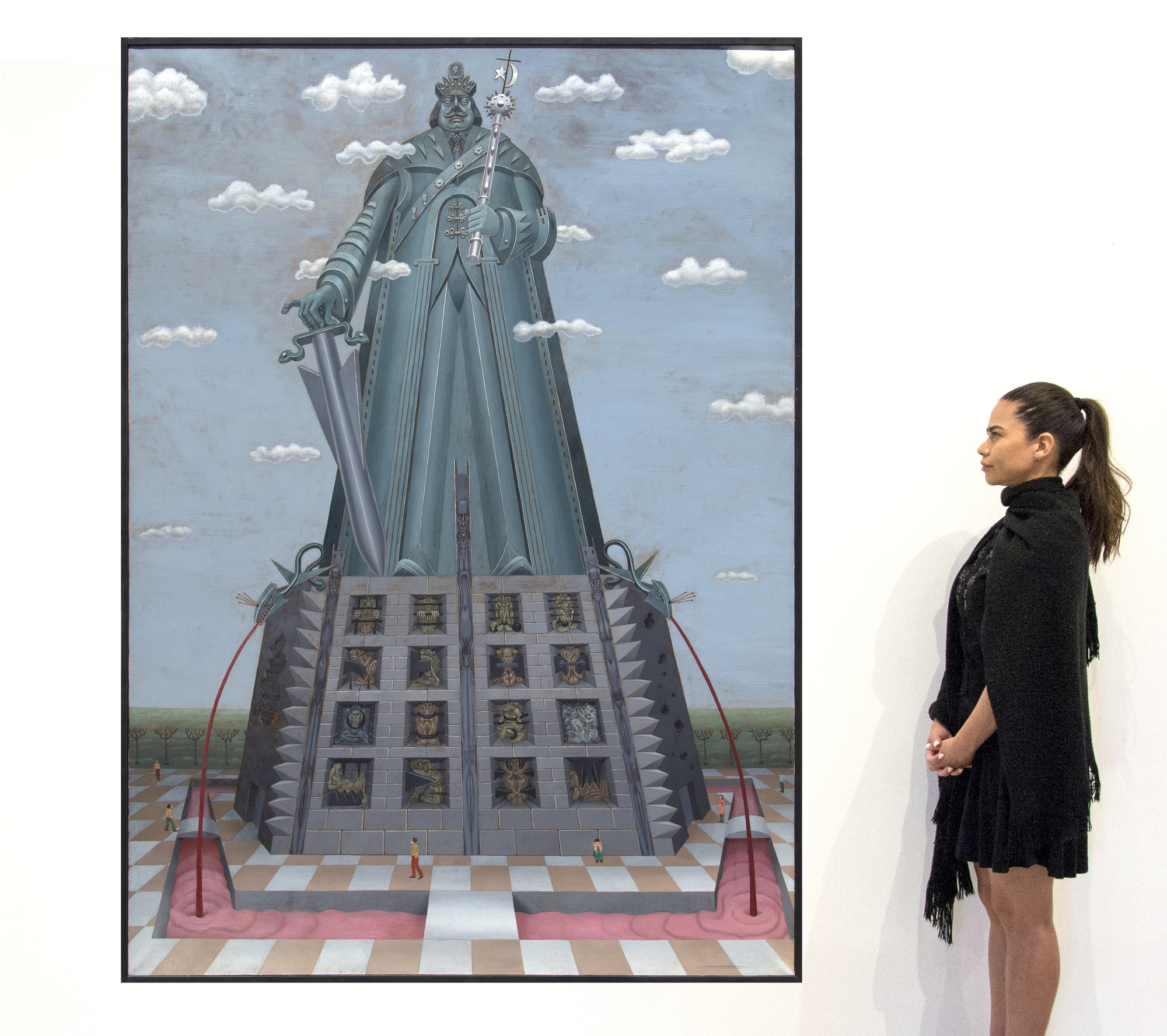 IRVING NORMAN - Monumental IRVING NORMAN - Monumental - oil on canvas - 90 x 64 in.