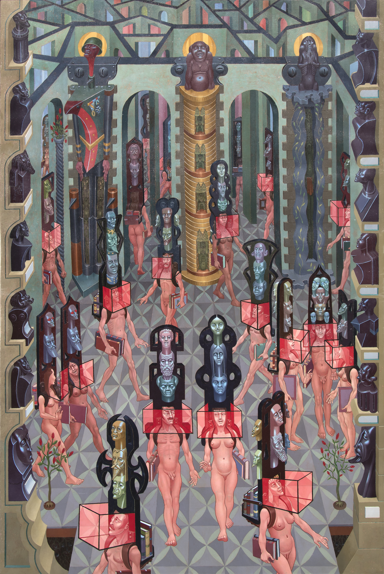 IRVING NORMAN - Students IRVING NORMAN - Students - oil on canvas - 110 x 72 in.