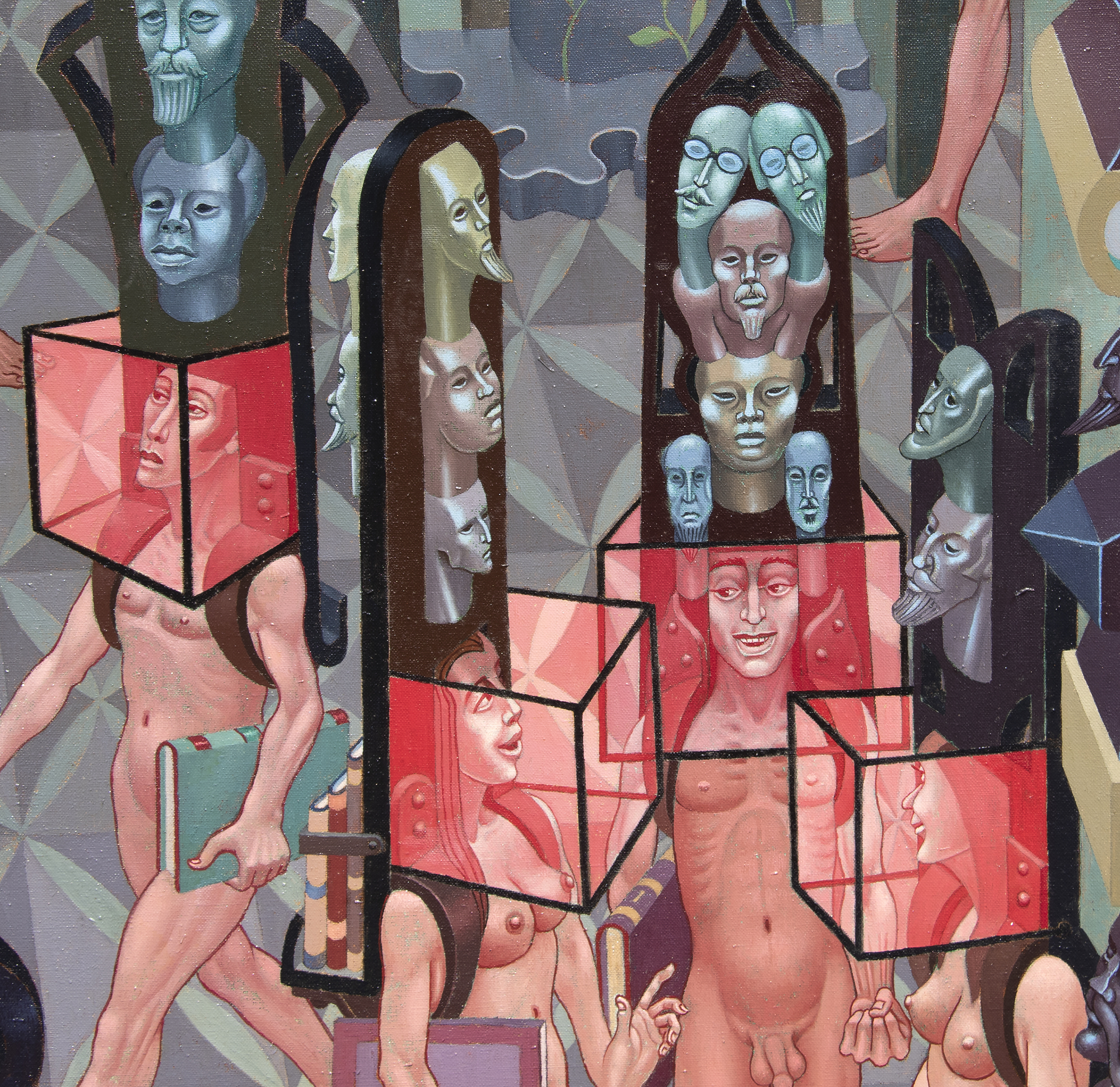 IRVING NORMAN - Students IRVING NORMAN - Students - oil on canvas - 110 x 72 in.