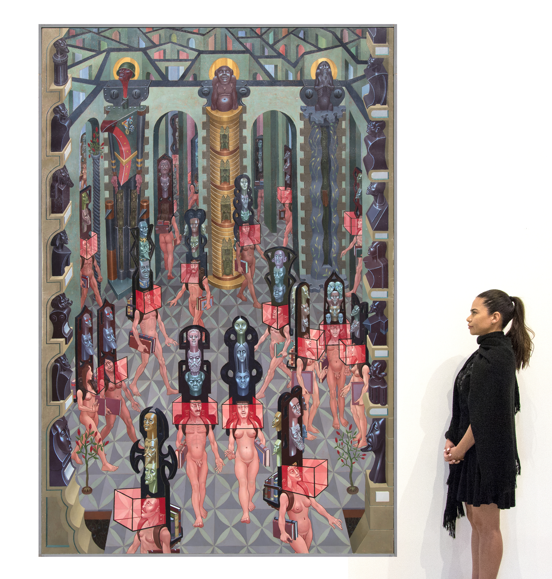 IRVING NORMAN - Students IRVING NORMAN - Students - oil on canvas - 110 x 72 in.