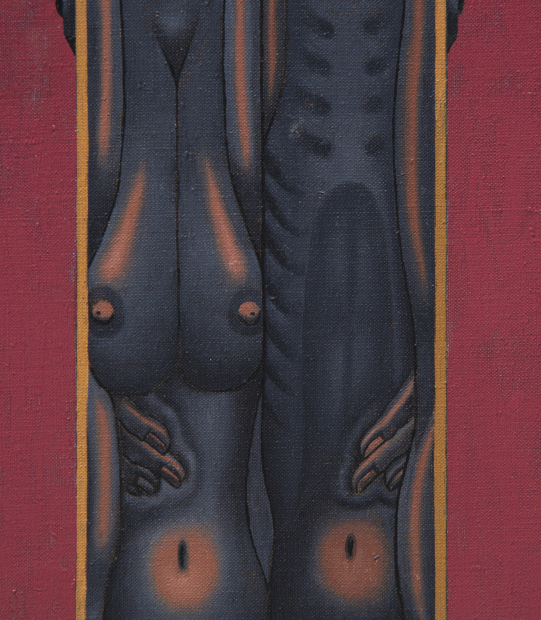 IRVING NORMAN - Totems - Öl auf Leinwand - 72 x 110 in.