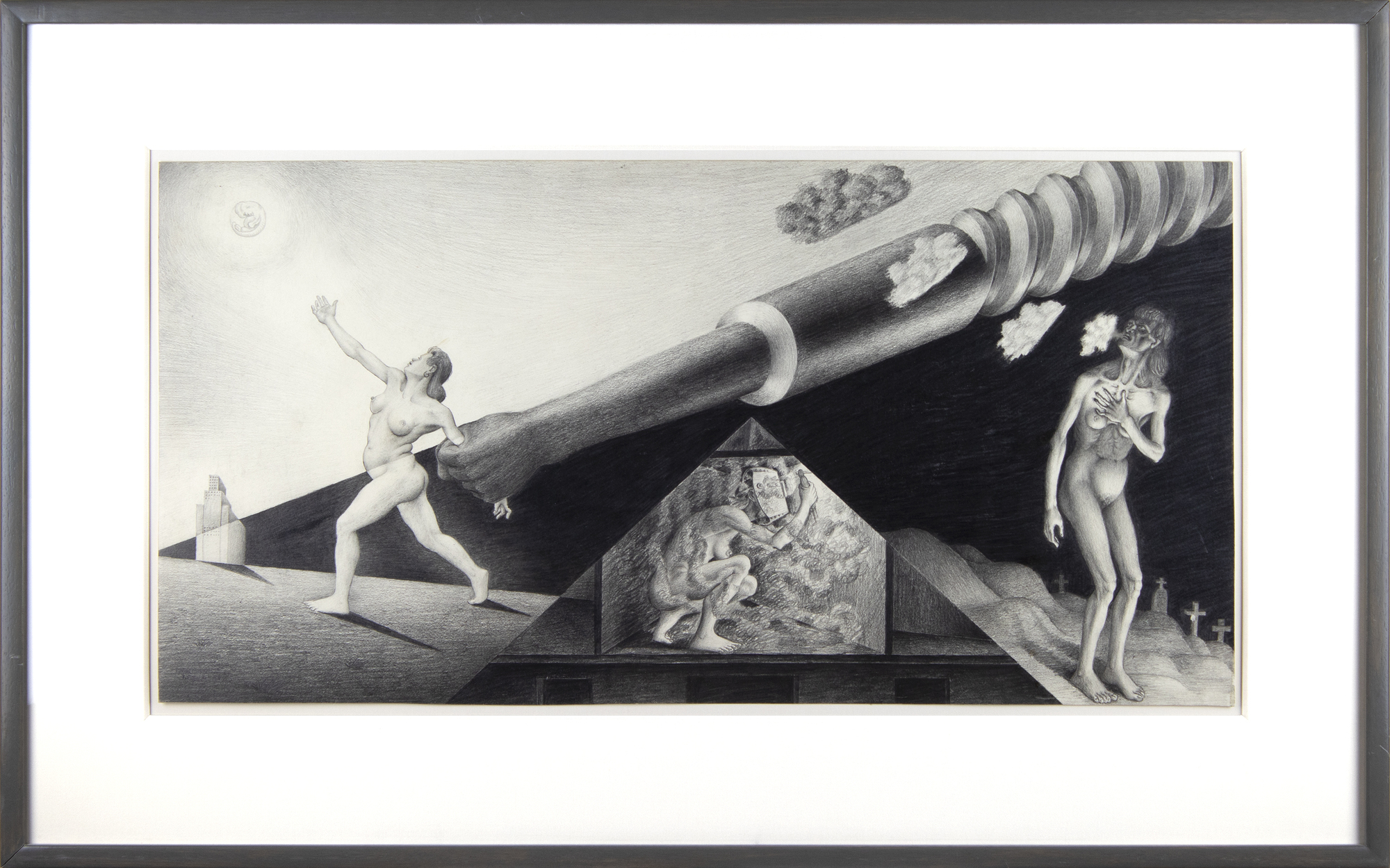 IRVING NORMAN - Women Welders, The Ship IRVING NORMAN - Women Welders, The Ship - graphite on paper - 14 1/4 x 28 3/8 in.