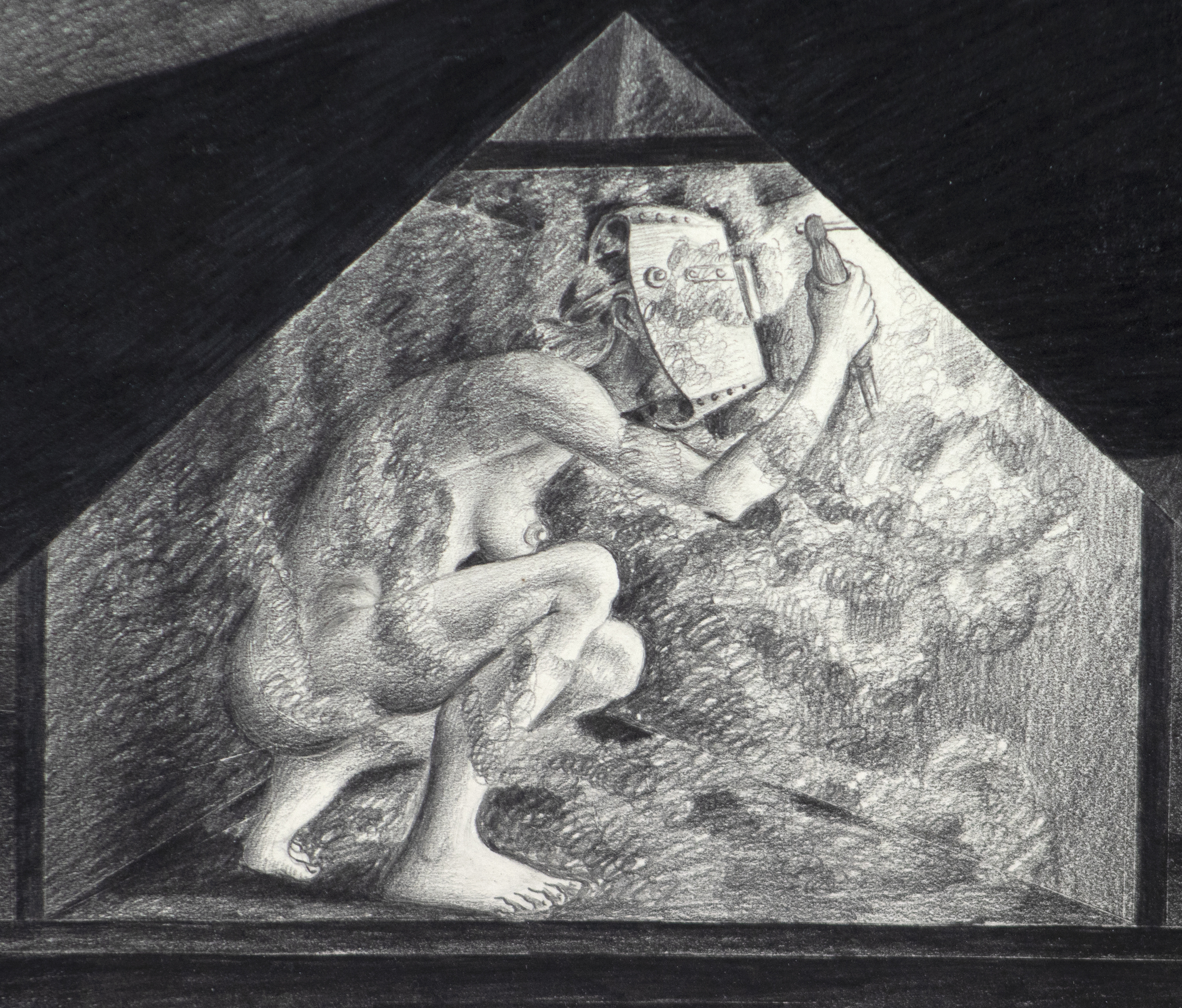 IRVING NORMAN - Women Welders, The Ship IRVING NORMAN - Women Welders, The Ship - graphite on paper - 14 1/4 x 28 3/8 in.